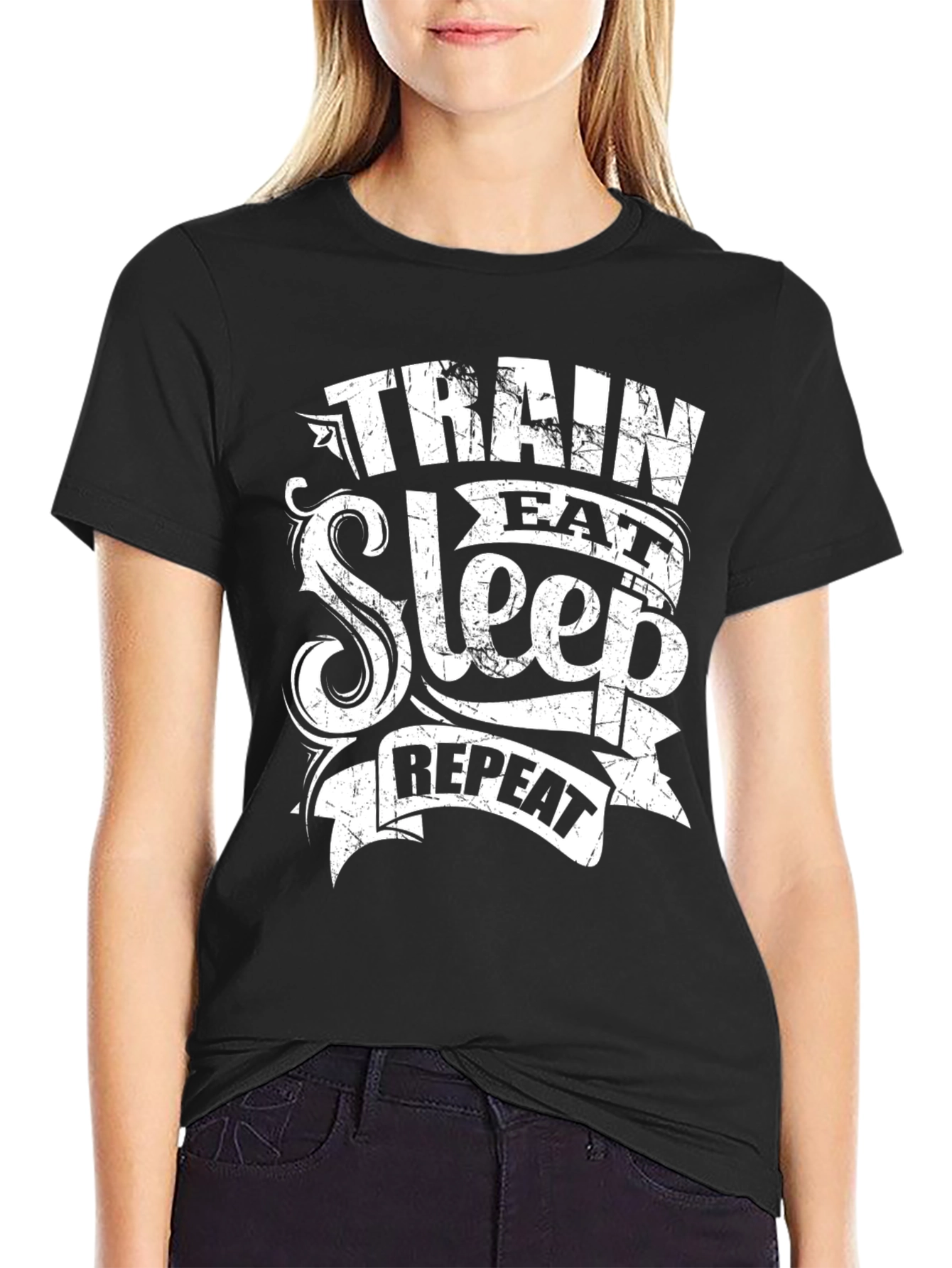 Train Eat Sleep Repeat Graphic T-Shirt