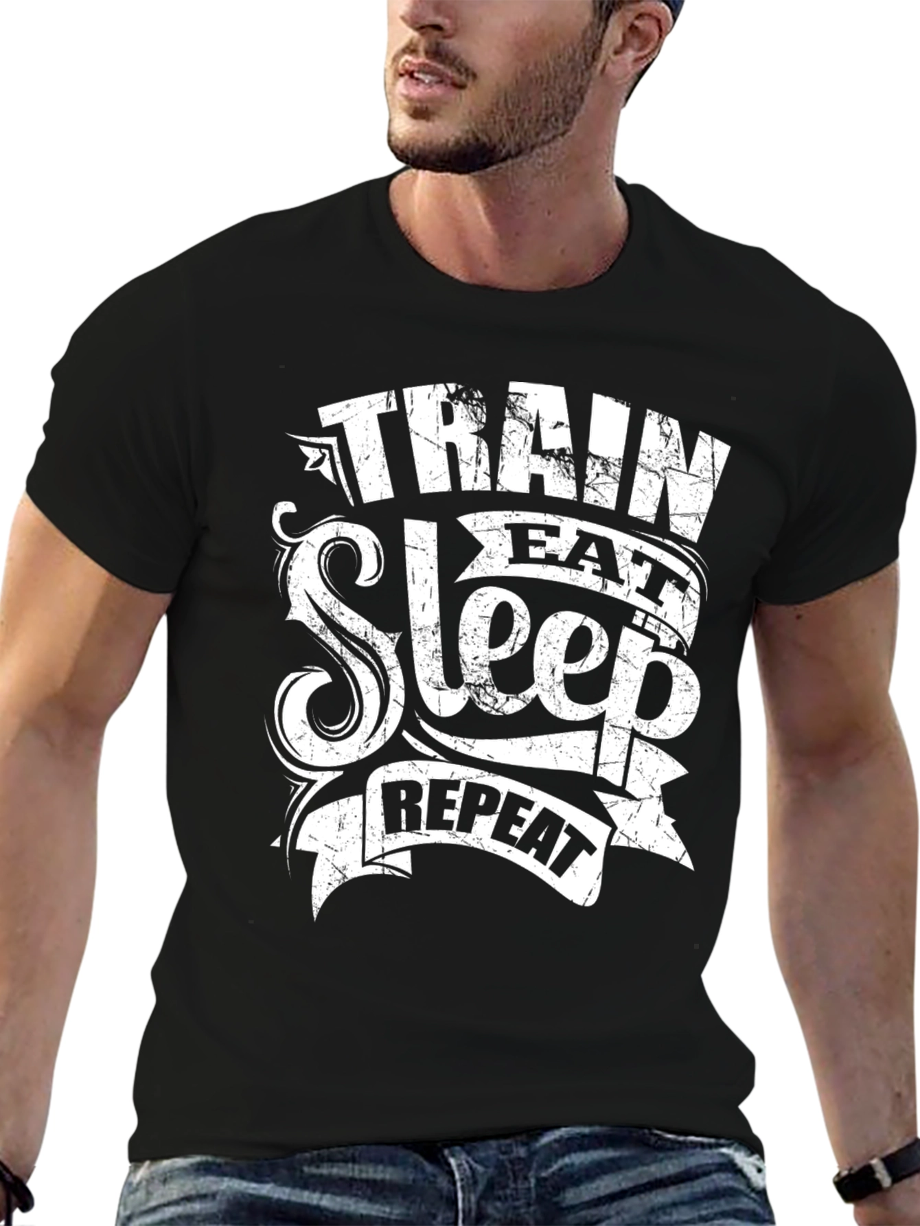 Train Eat Sleep Repeat Graphic T-Shirt
