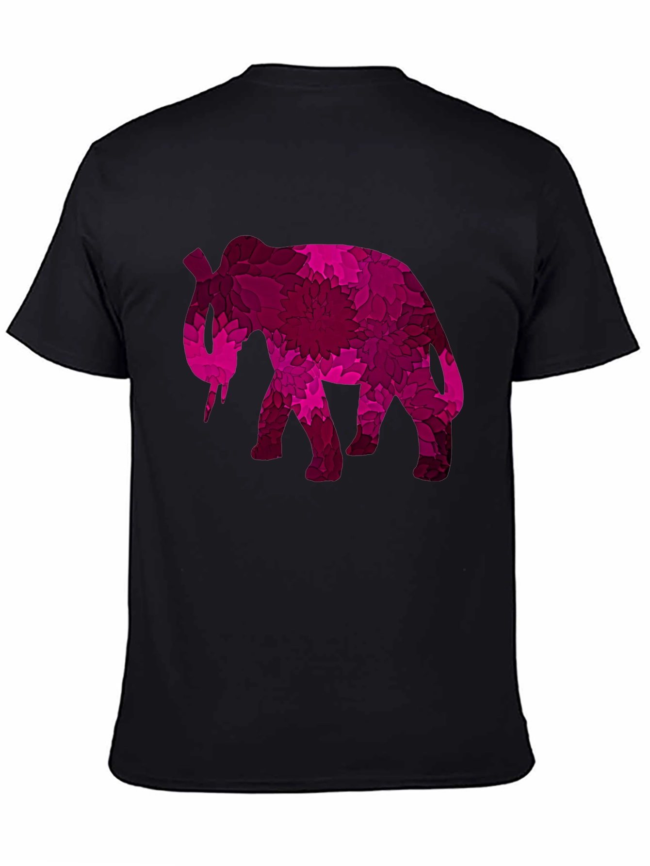 Elephant Floral Print Graphic T-Shirt