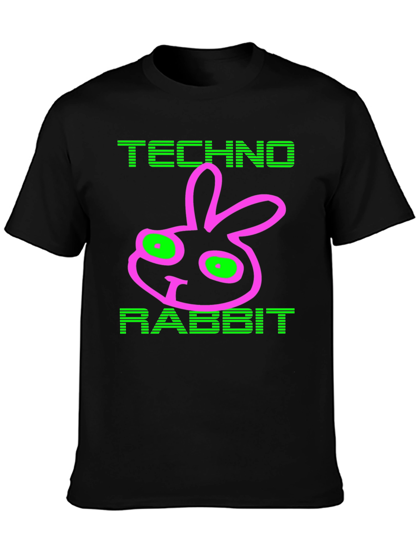 Techno Rabbit Graphic Tee - Mens Black T-Shirt