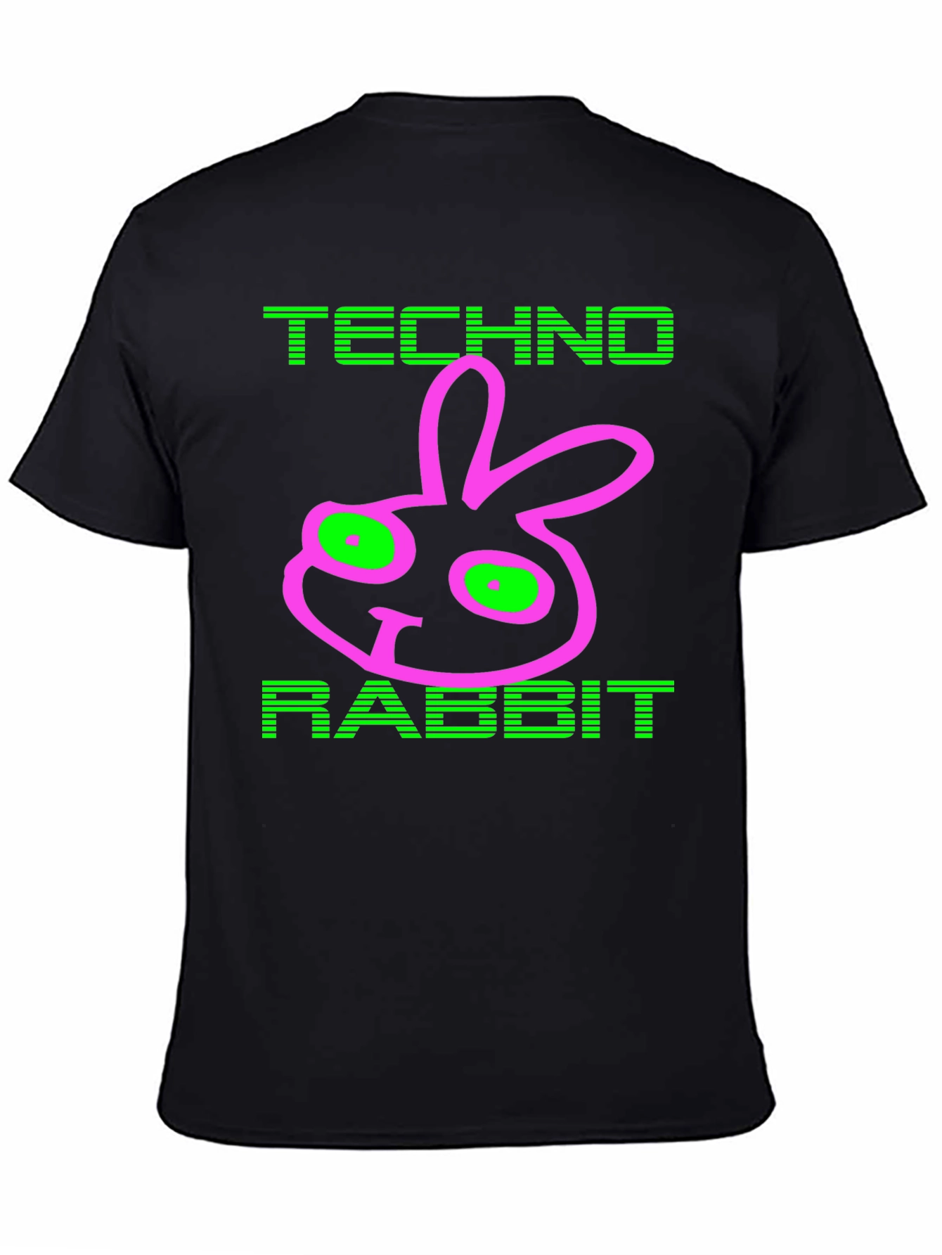 Techno Rabbit Graphic Tee - Mens Black T-Shirt