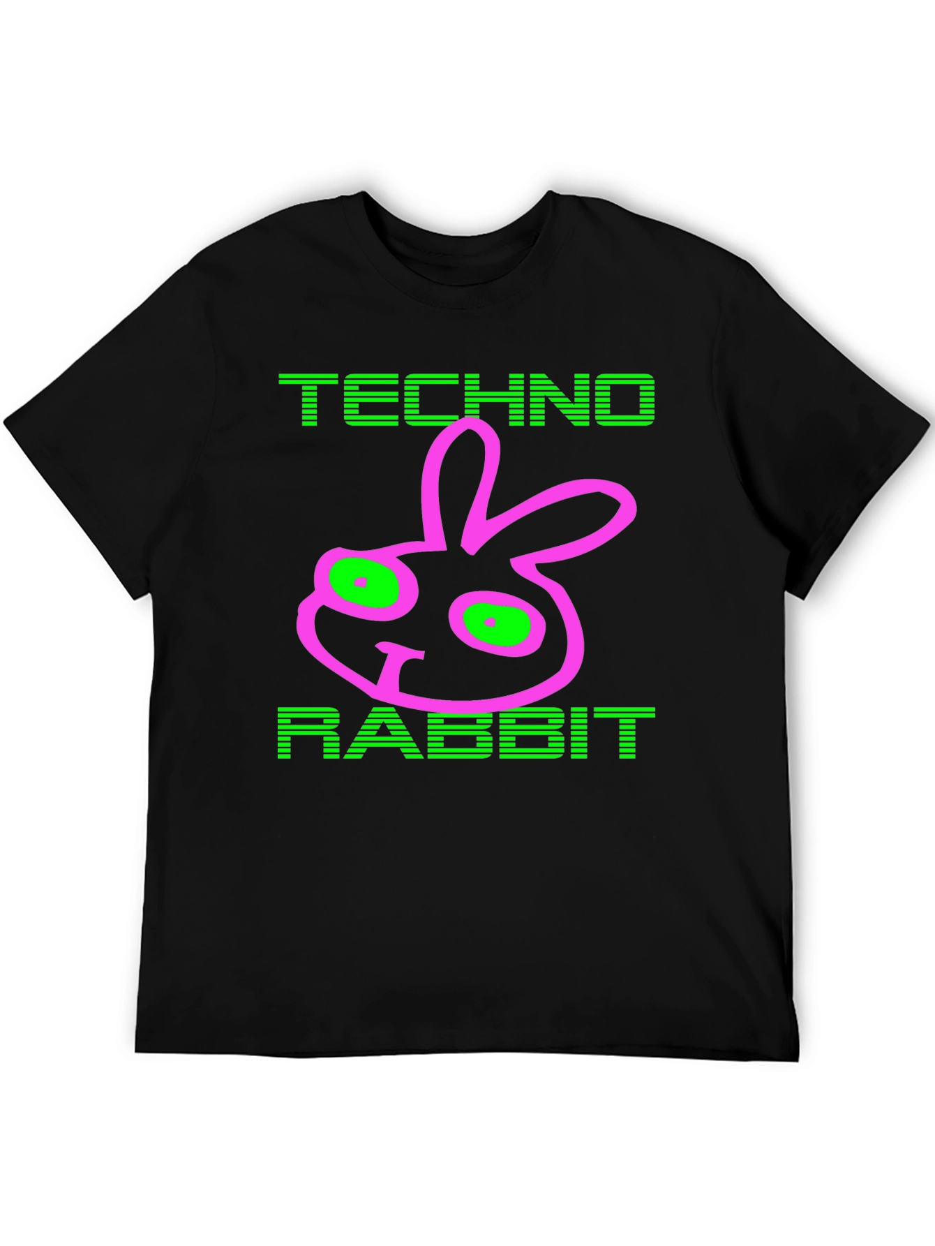 Techno Rabbit Graphic Tee - Mens Black T-Shirt