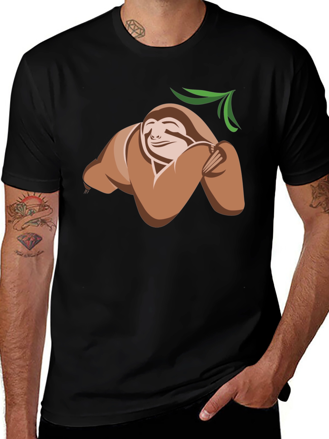 Cute Sloth Graphic Tee - Relaxed Style