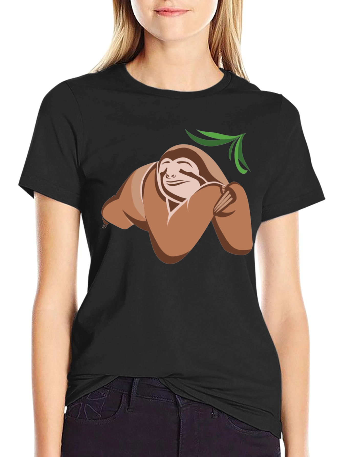 Cute Sloth Graphic Tee - Relaxed Style