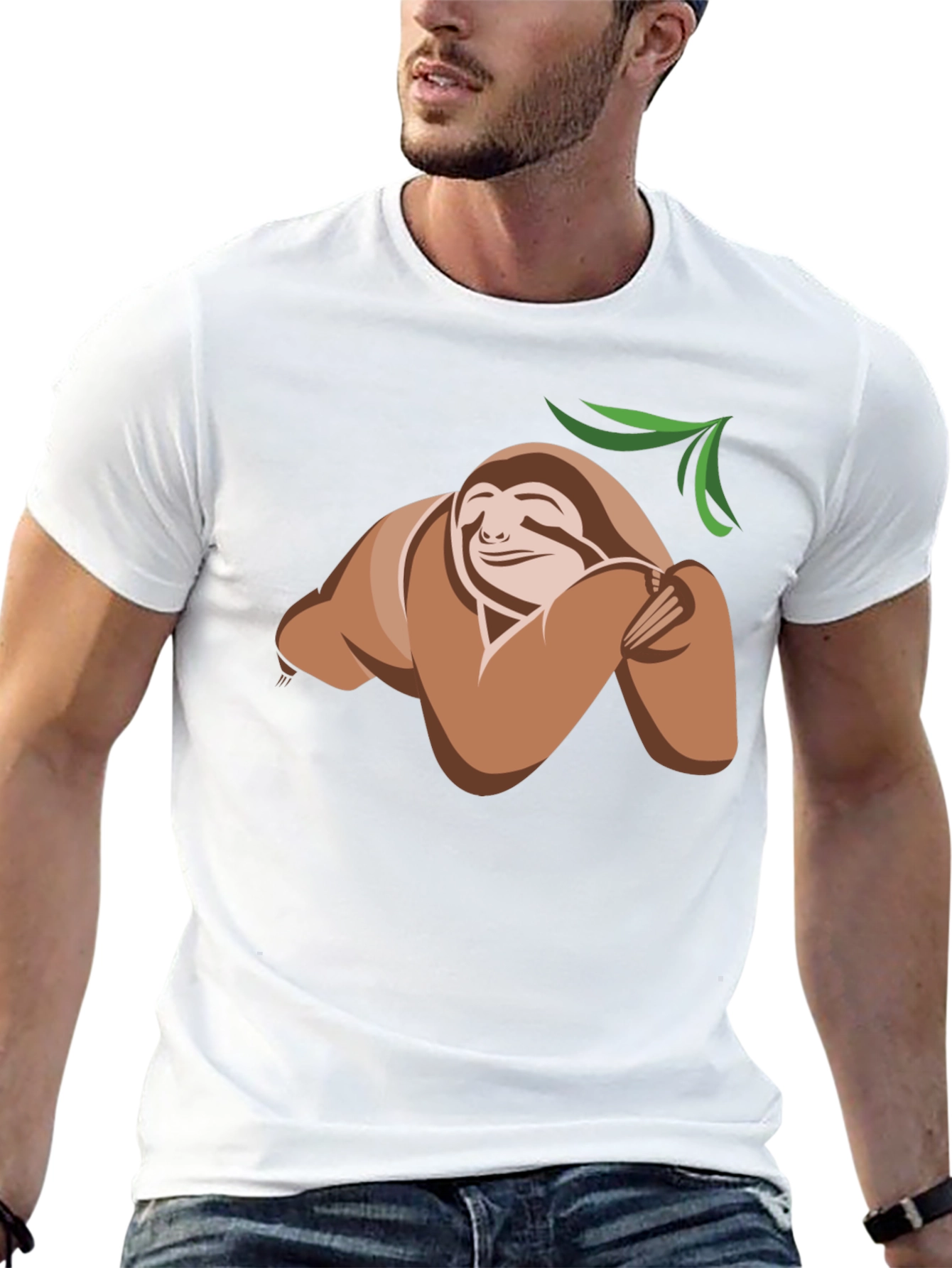Cute Sloth Graphic Tee - Relaxed Style