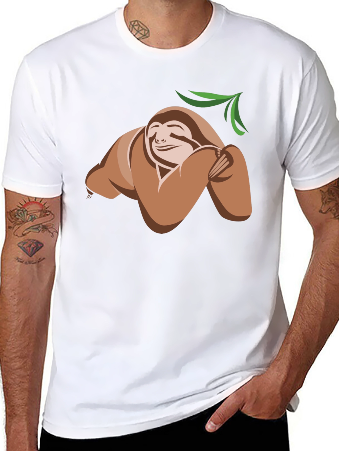 Cute Sloth Graphic Tee - Relaxed Style