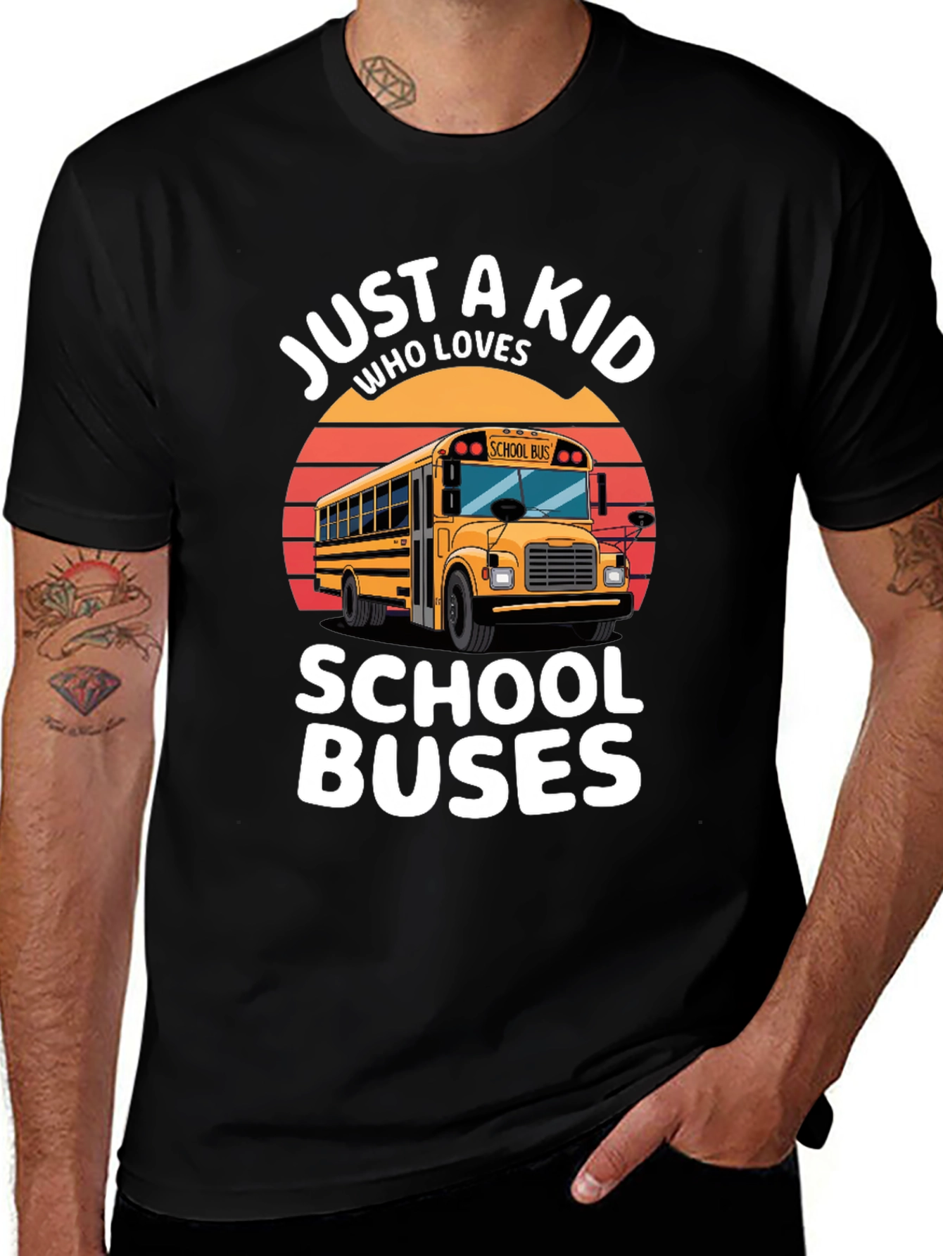 Just A Kid Who Loves School Buses T-Shirt