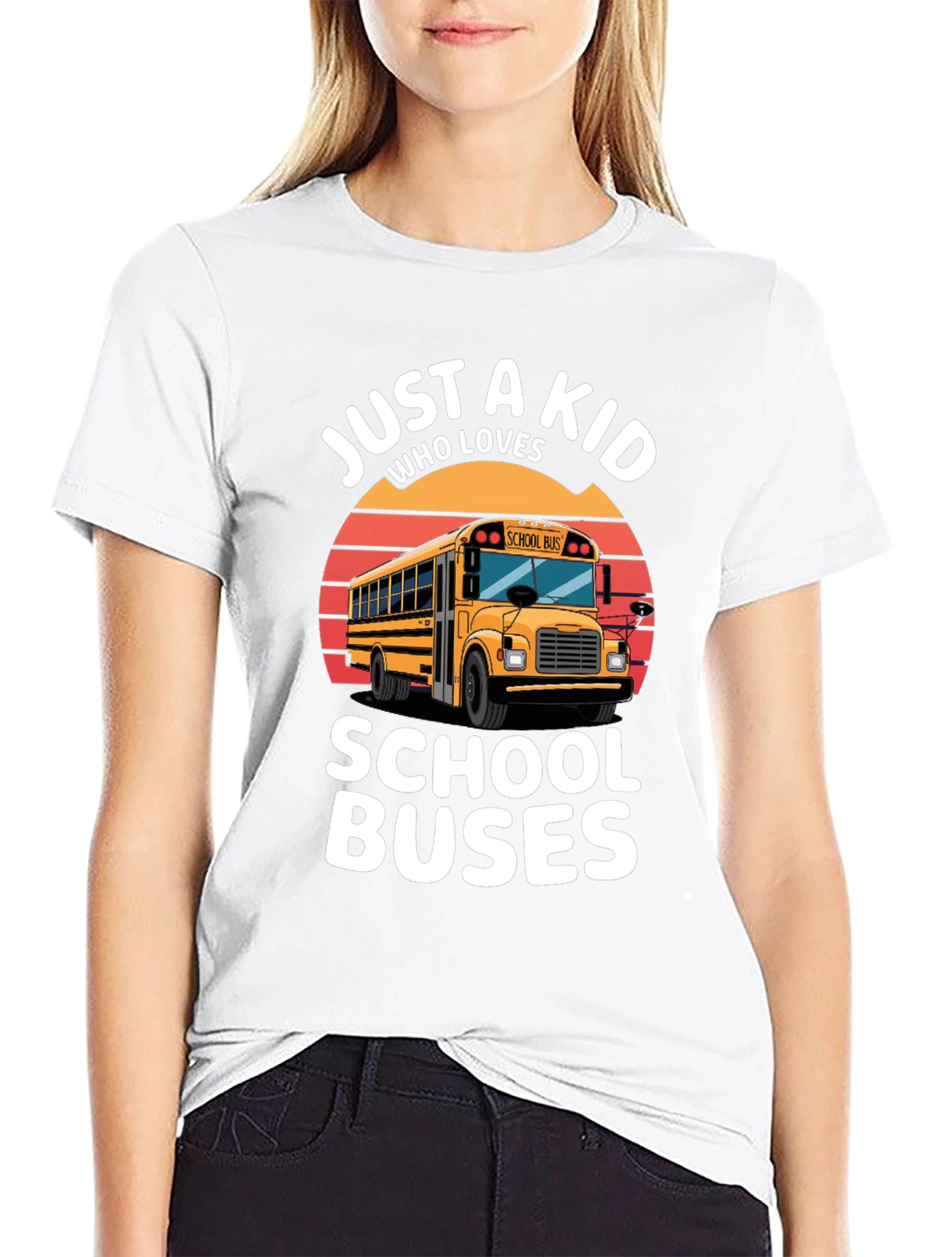 Just A Kid Who Loves School Buses T-Shirt