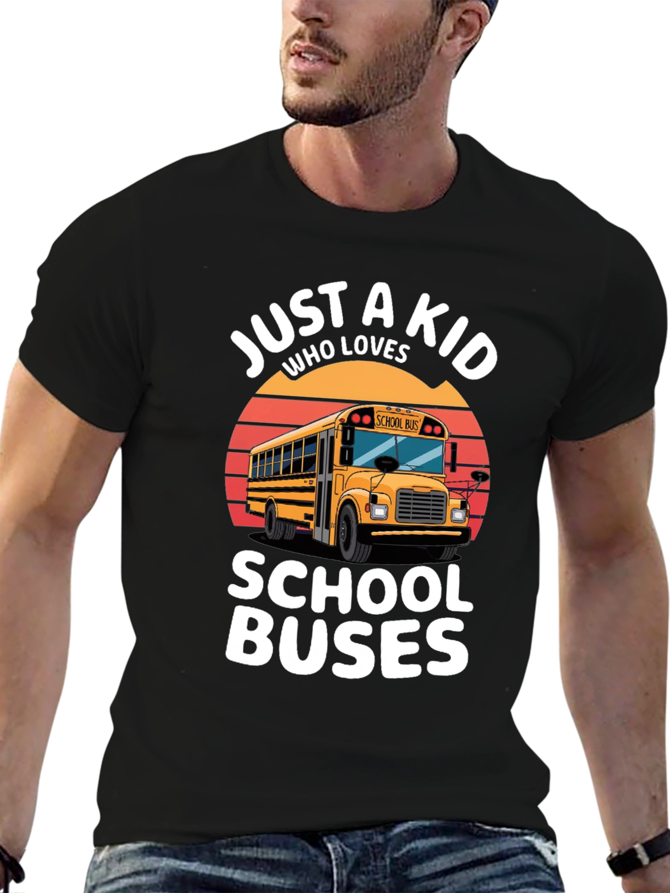Just A Kid Who Loves School Buses T-Shirt