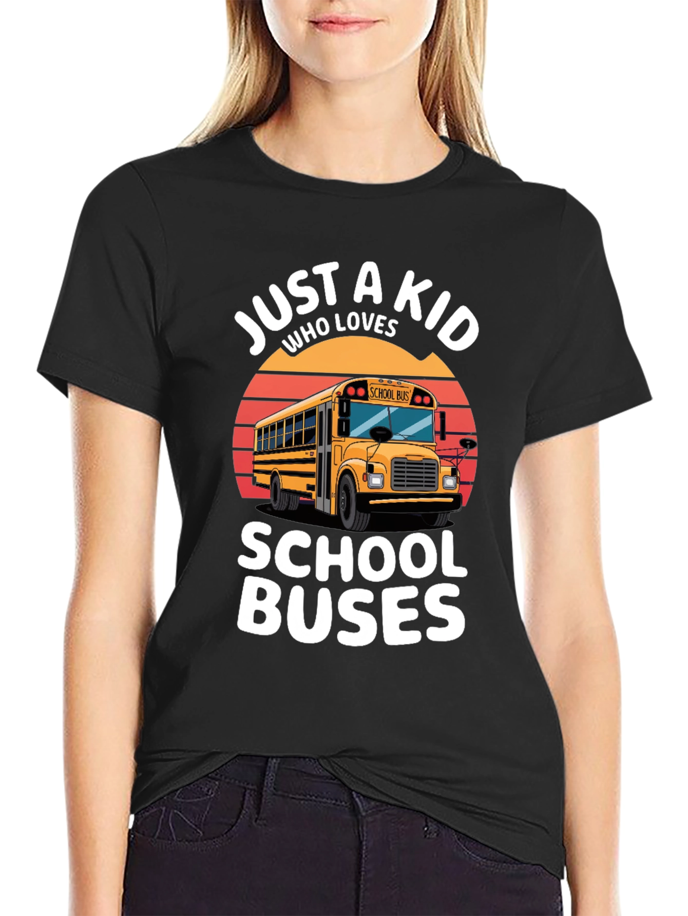 Just A Kid Who Loves School Buses T-Shirt
