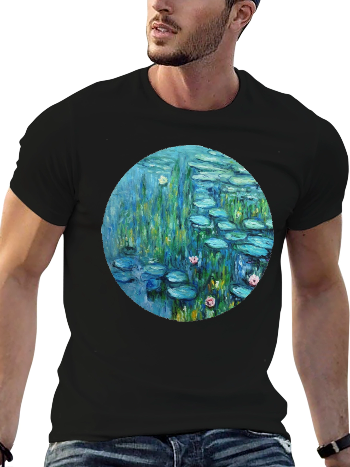 Monet Lily Pads Graphic Tee - Stylish Art T-Shirt