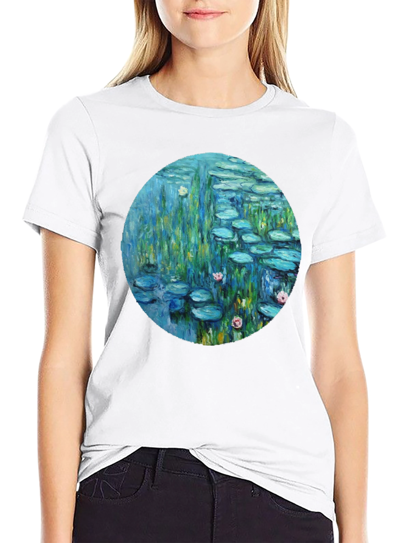 Monet Lily Pads Graphic Tee - Stylish Art T-Shirt