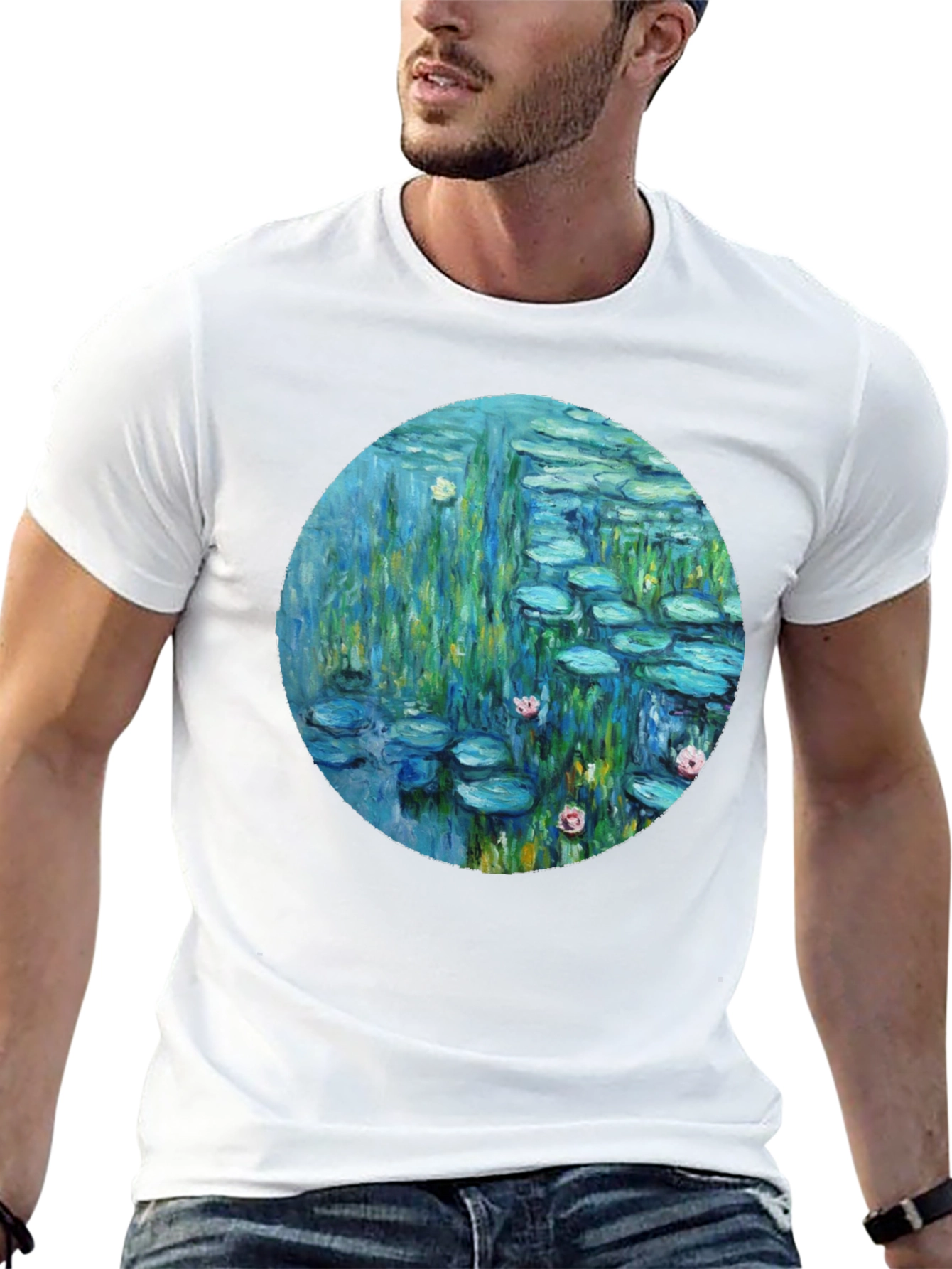 Monet Lily Pads Graphic Tee - Stylish Art T-Shirt