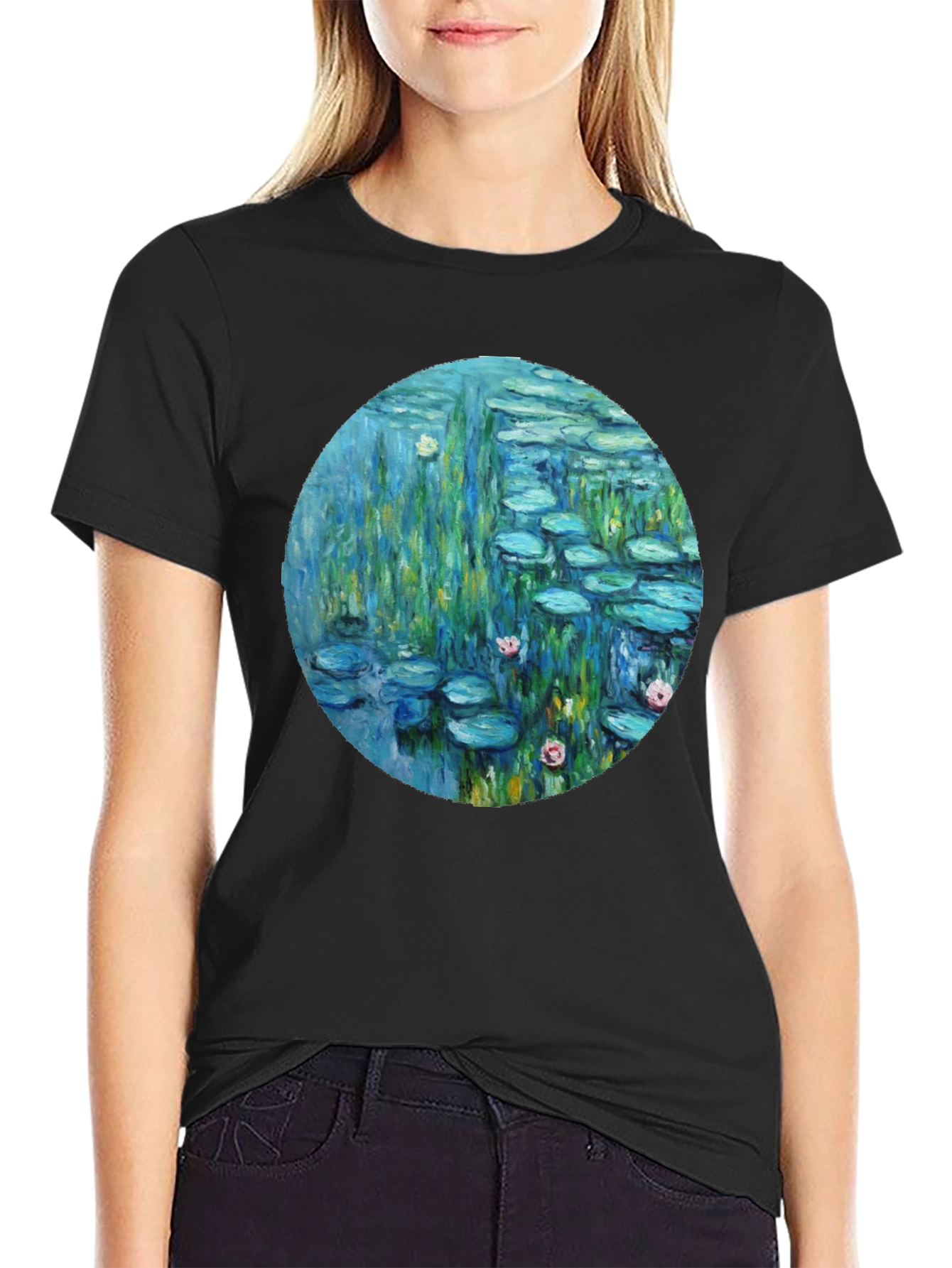 Monet Lily Pads Graphic Tee - Stylish Art T-Shirt