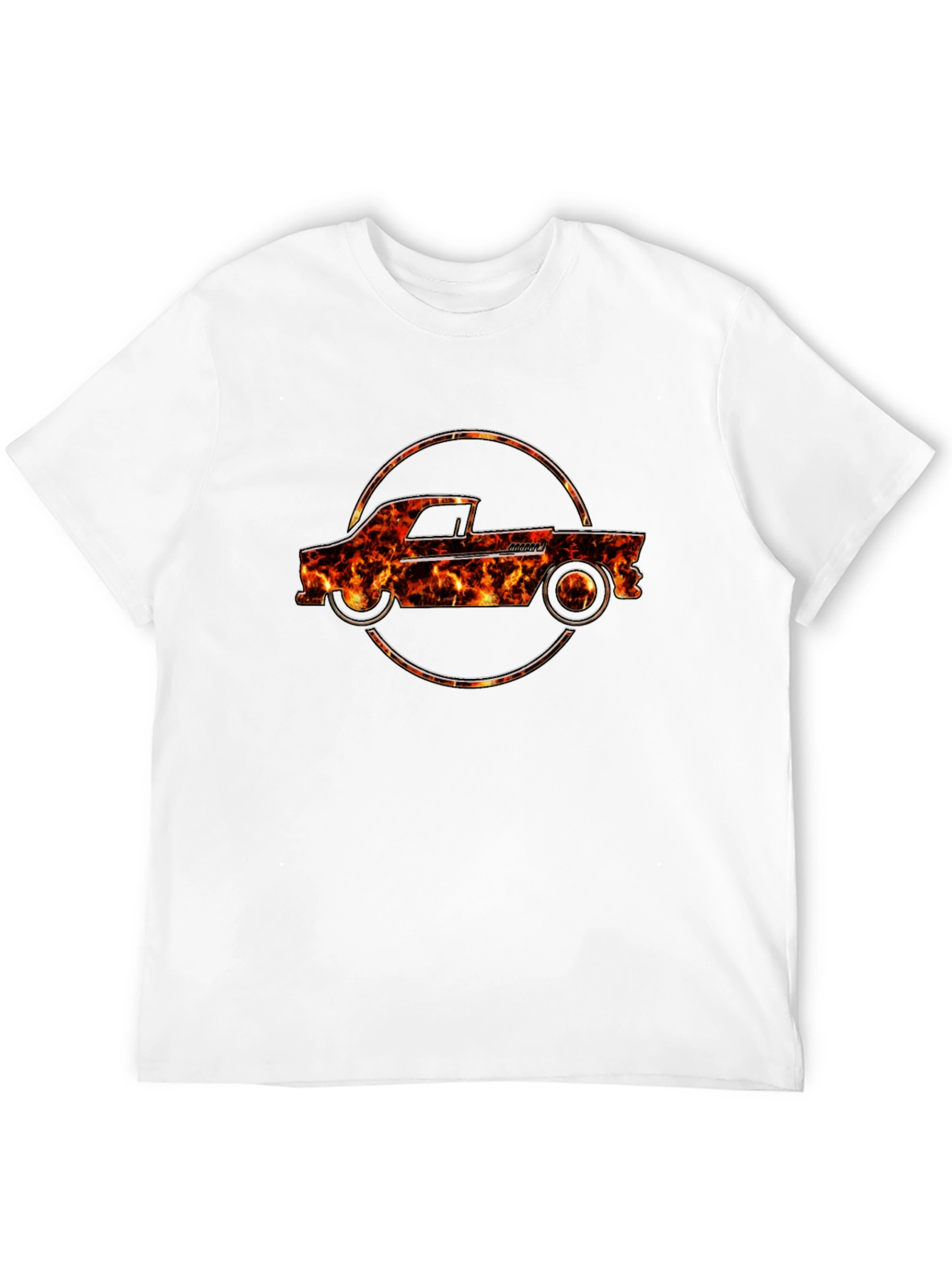 Flame Truck Graphic Tee - Cool Car T-Shirt