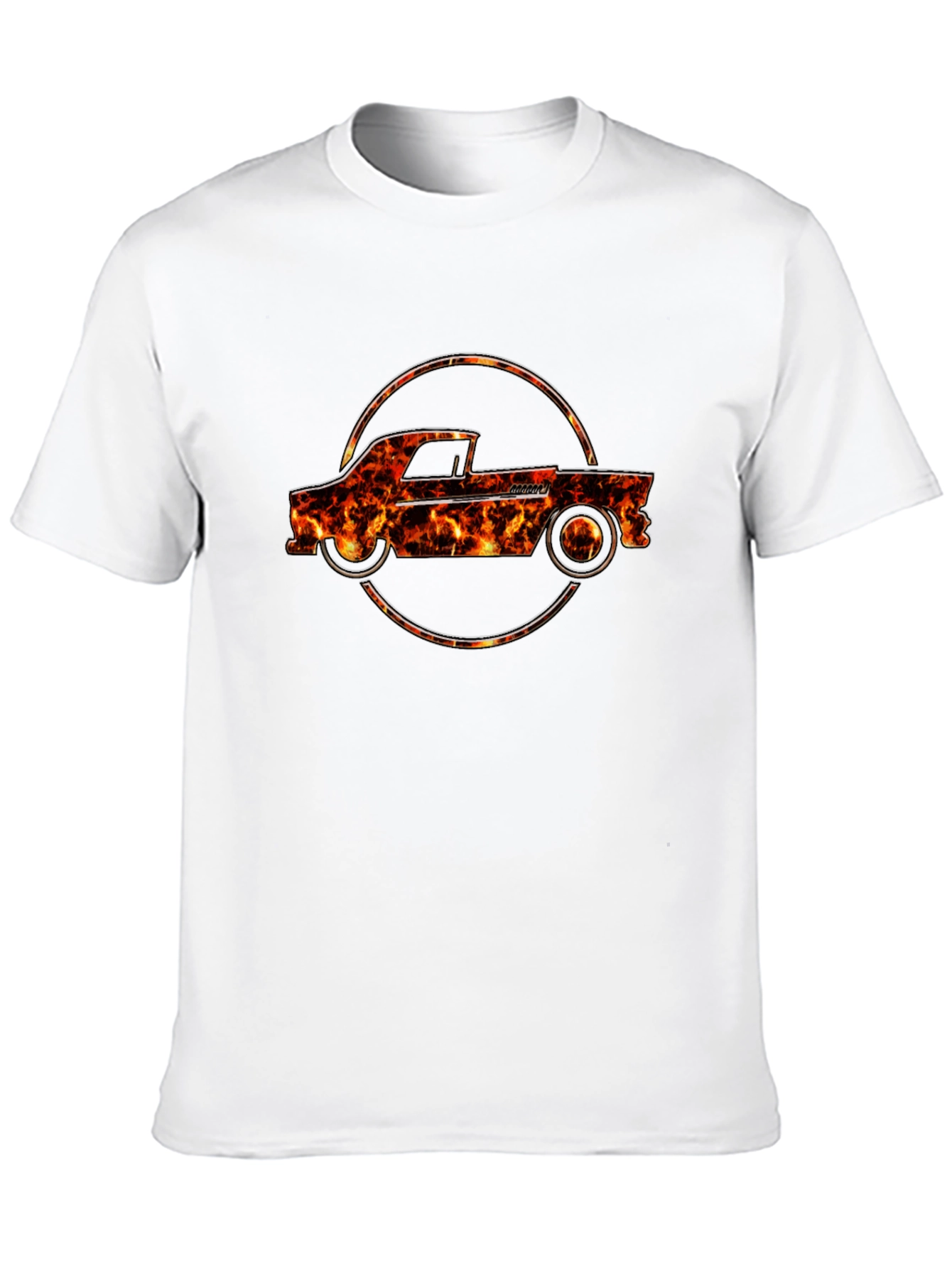 Flame Truck Graphic Tee - Cool Car T-Shirt