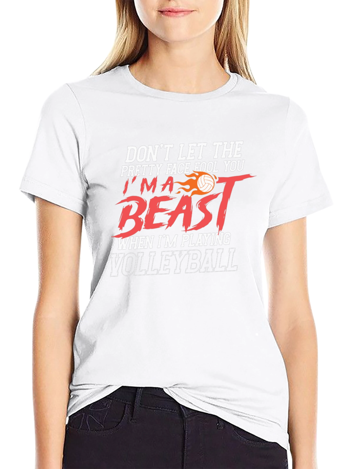 Volleyball Beast Graphic T-Shirt - Sporty Design