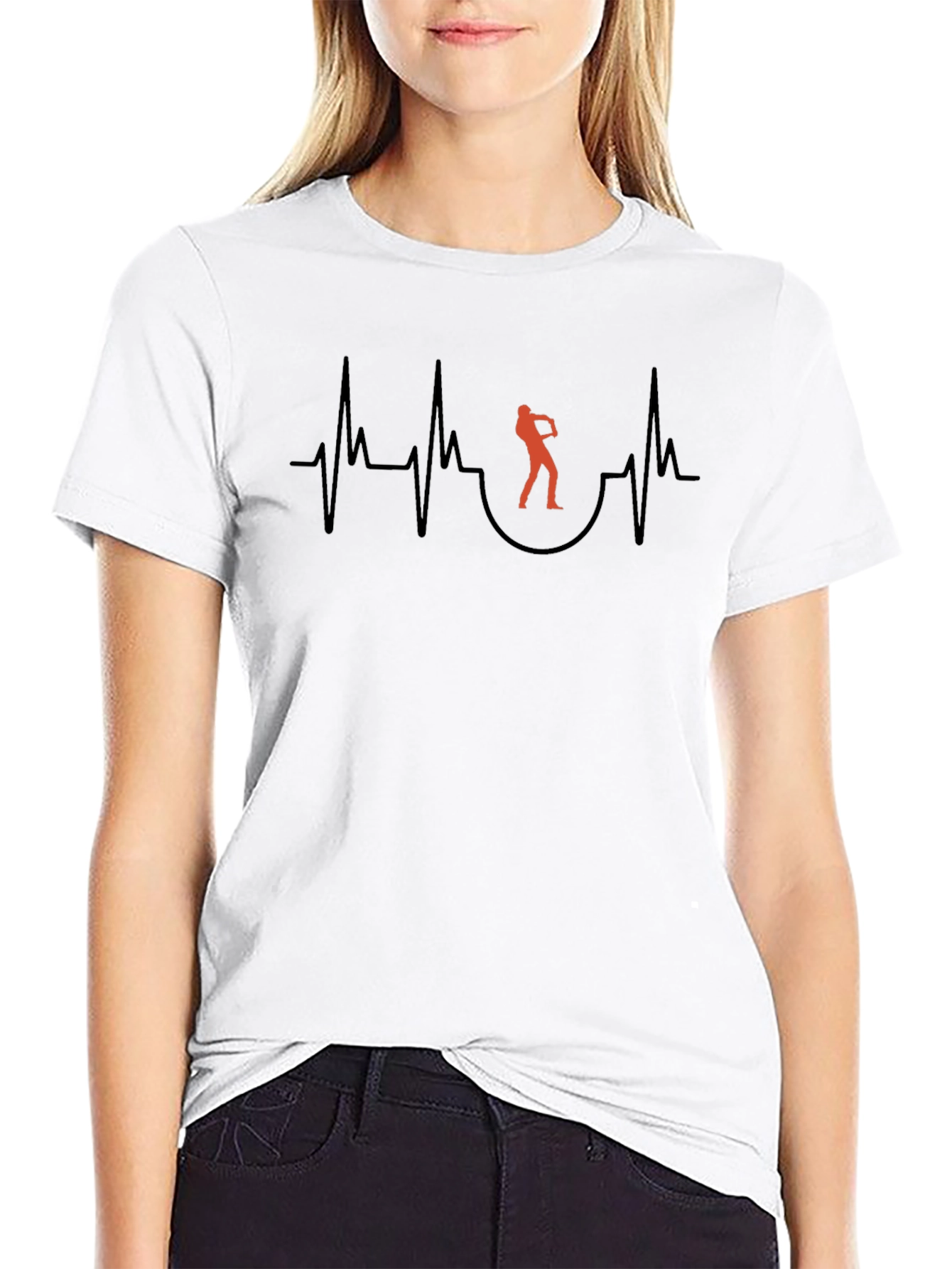 Golf Heartbeat T-Shirt | Novelty Golfer Tee