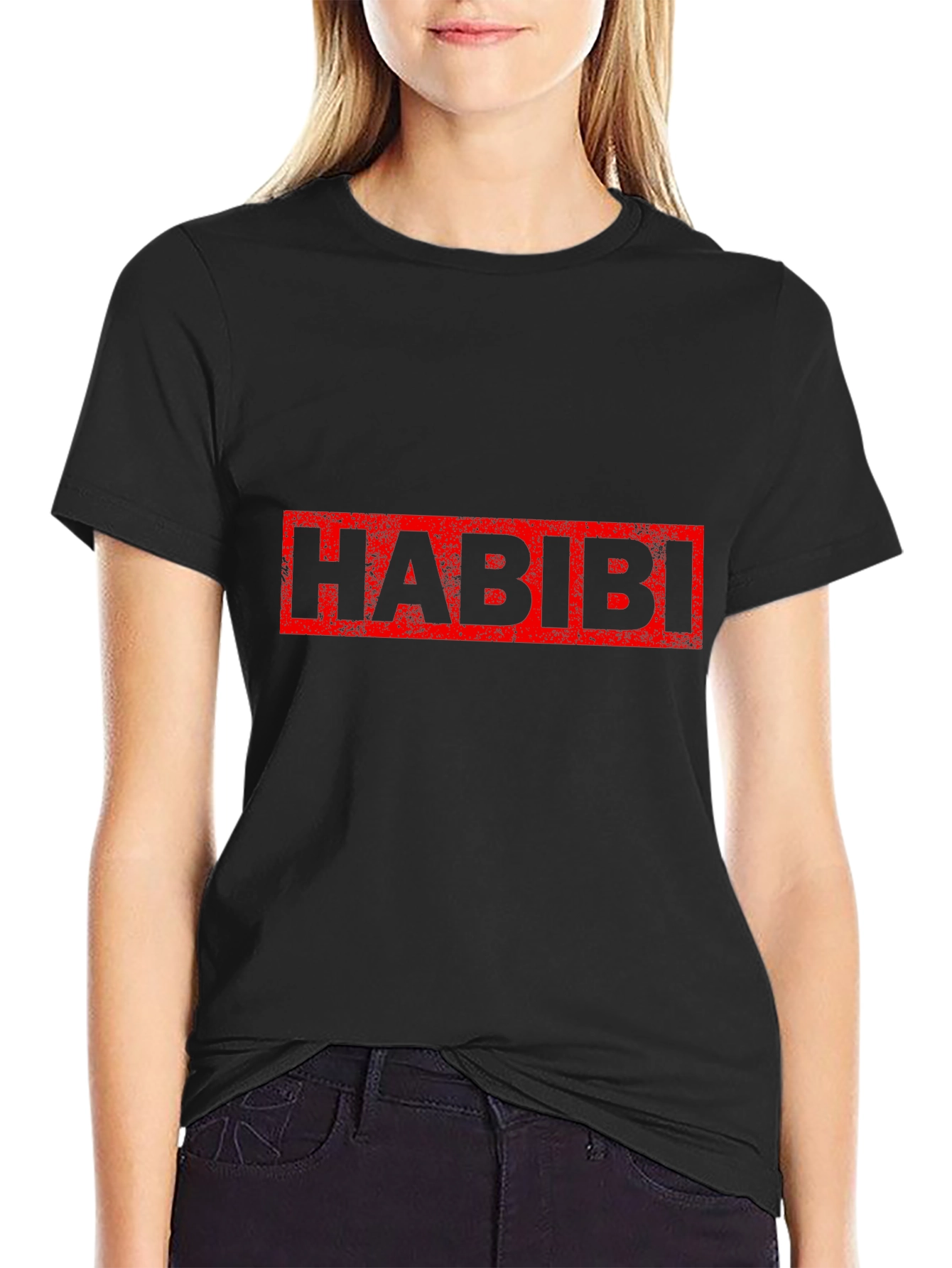 Habibi Graphic Tee - Trendy Unisex Black T-Shirt