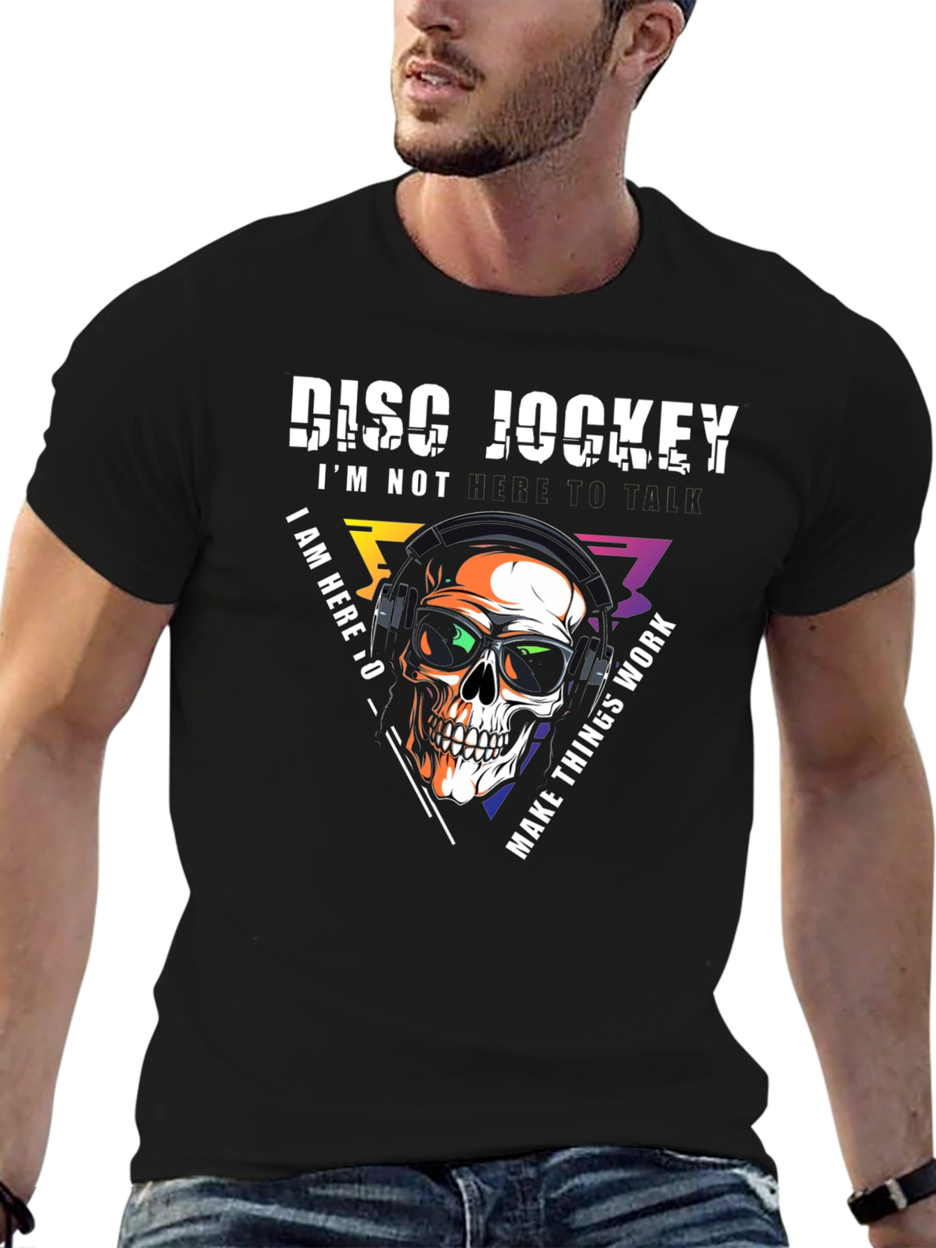 DJ Skull Graphic T-Shirt - Music Lover Tee