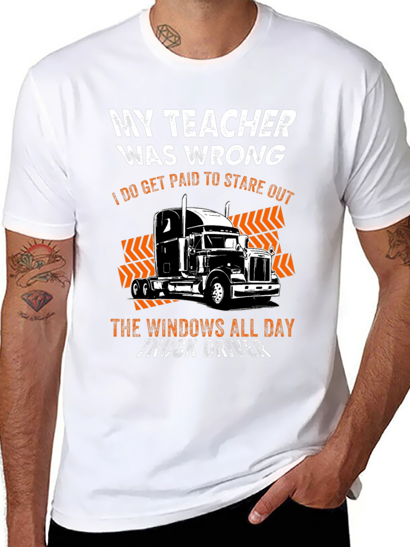 My Teacher Was Wrong Trucker T-Shirt