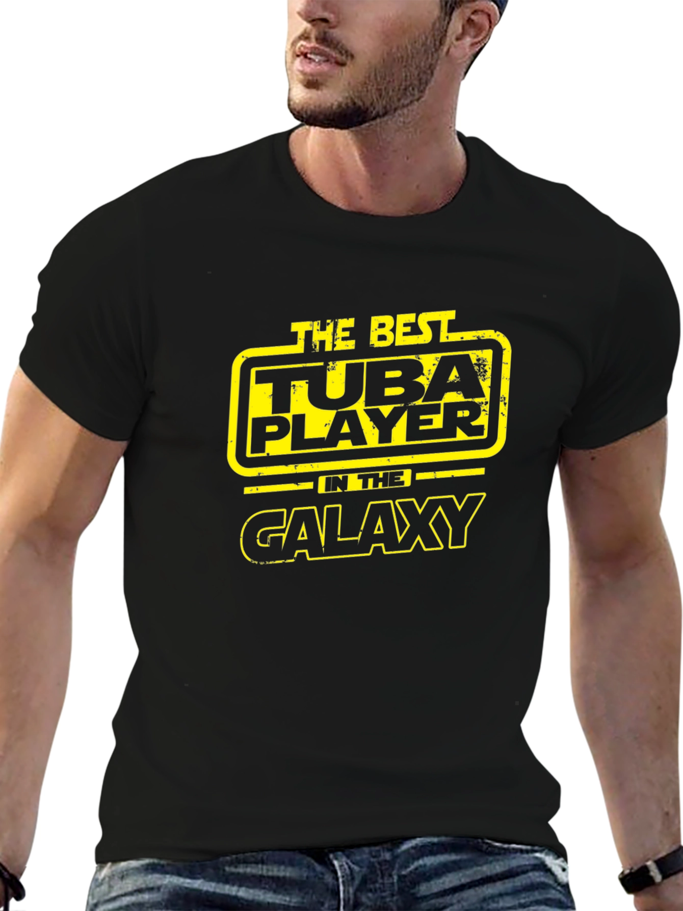 Best Tuba Player Galaxy Black T-Shirt