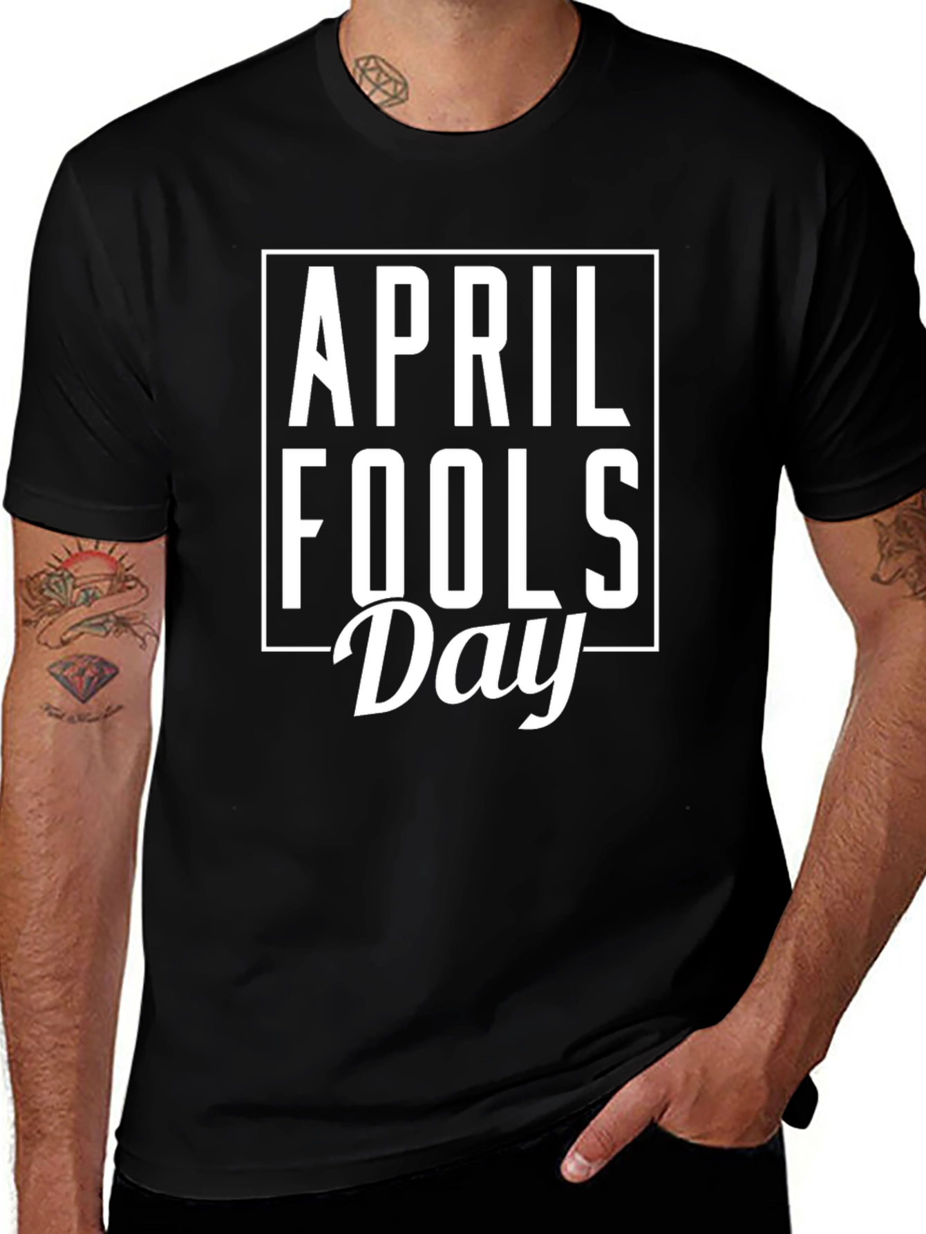 April Fools Day Black T-Shirt
