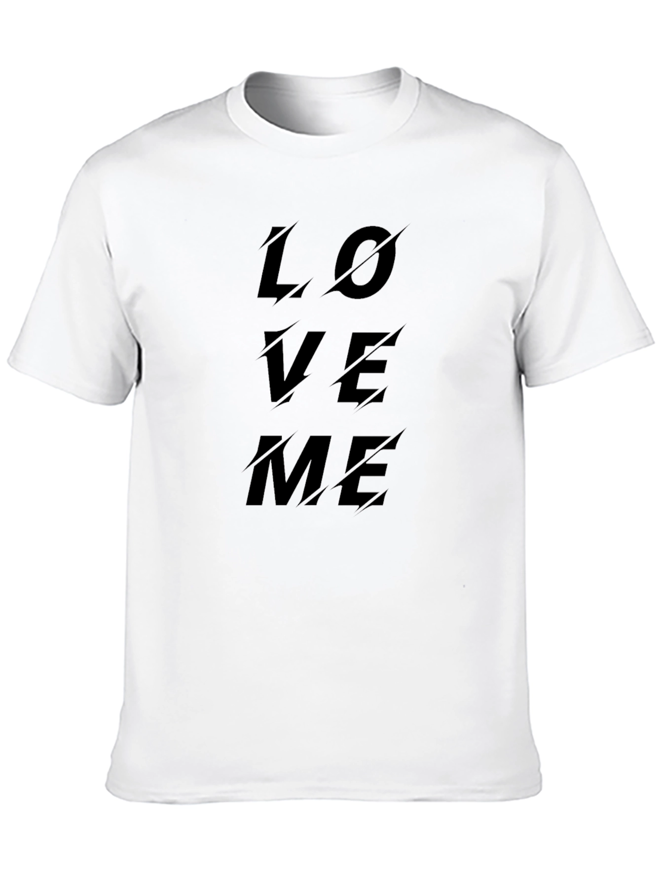 Love Me Graphic Print Black T-Shirt