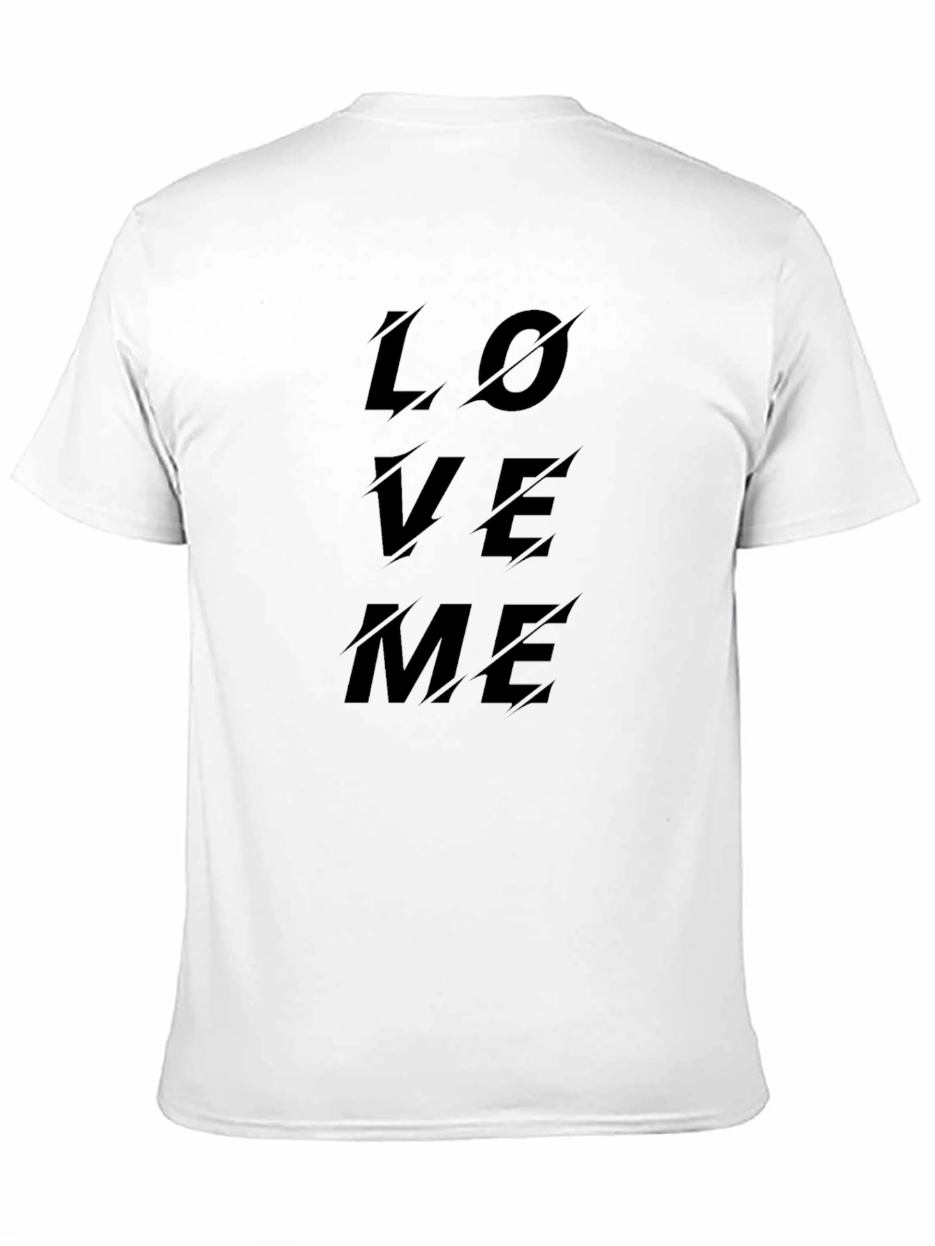 Love Me Graphic Print Black T-Shirt