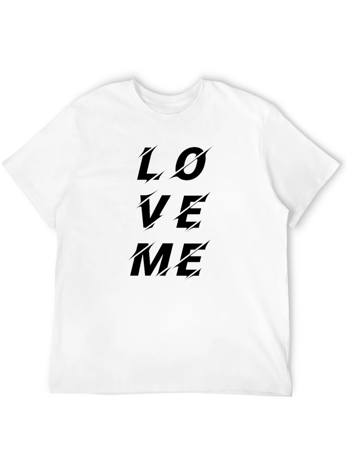 Love Me Graphic Print Black T-Shirt