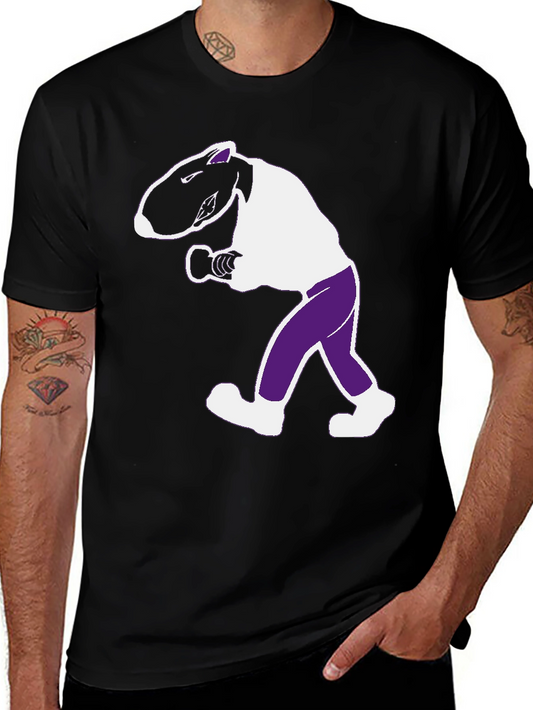 Funny Cartoon Animal Graphic Tee - Black