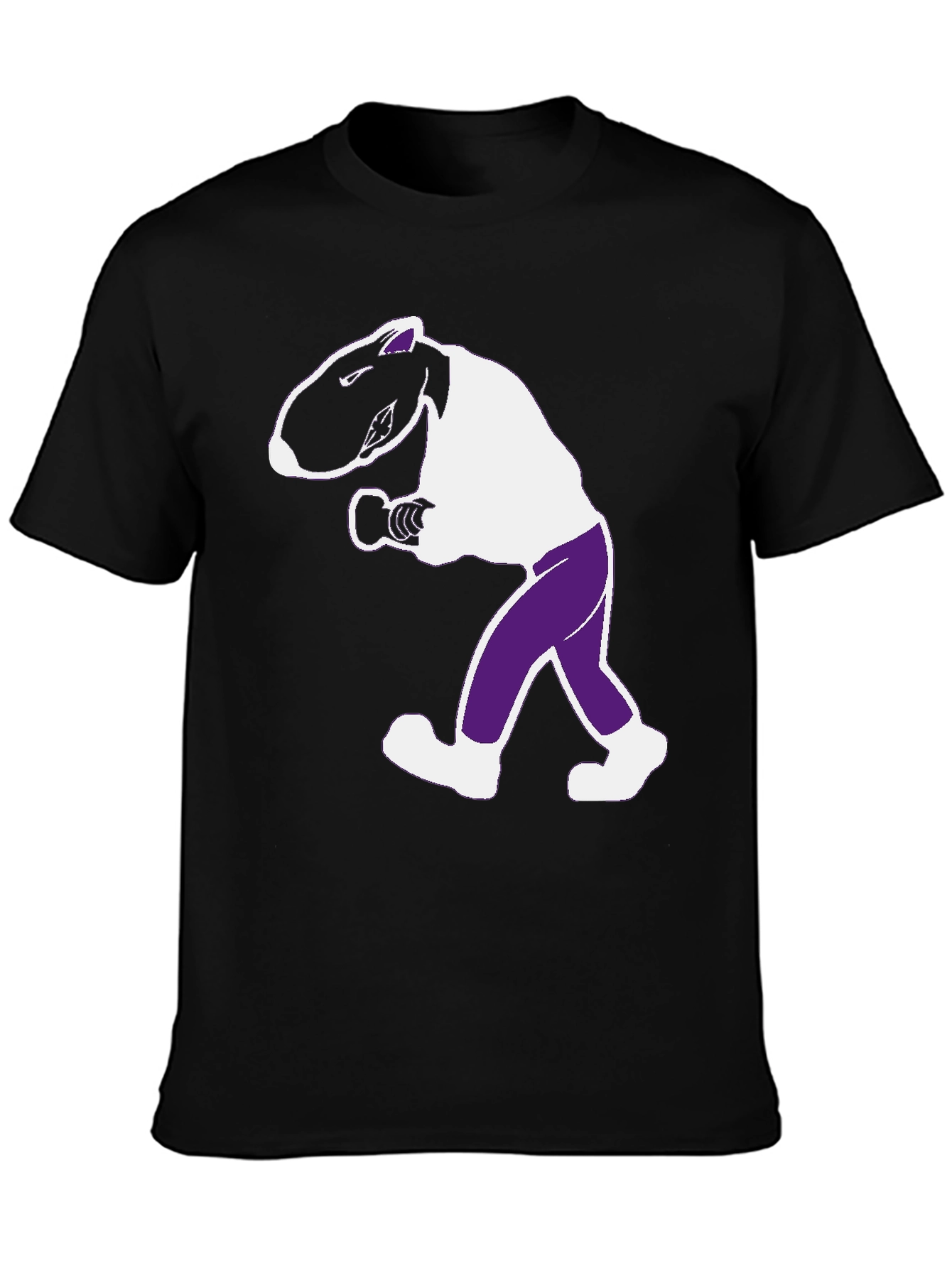 Funny Cartoon Animal Graphic Tee - Black