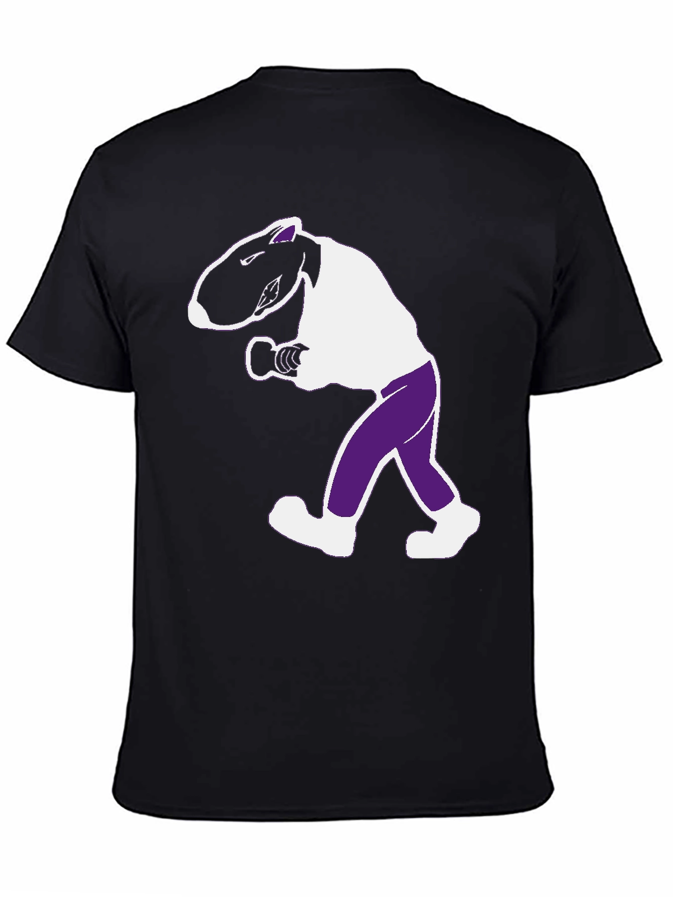 Funny Cartoon Animal Graphic Tee - Black