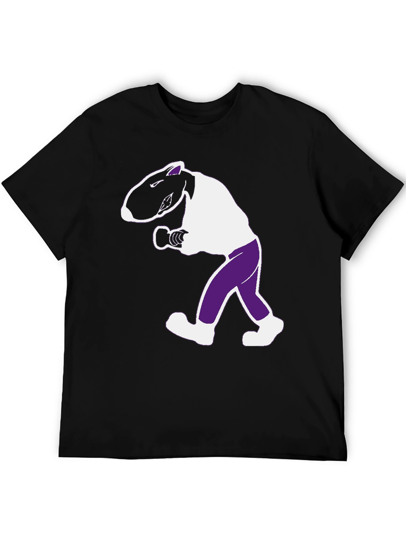 Funny Cartoon Animal Graphic Tee - Black