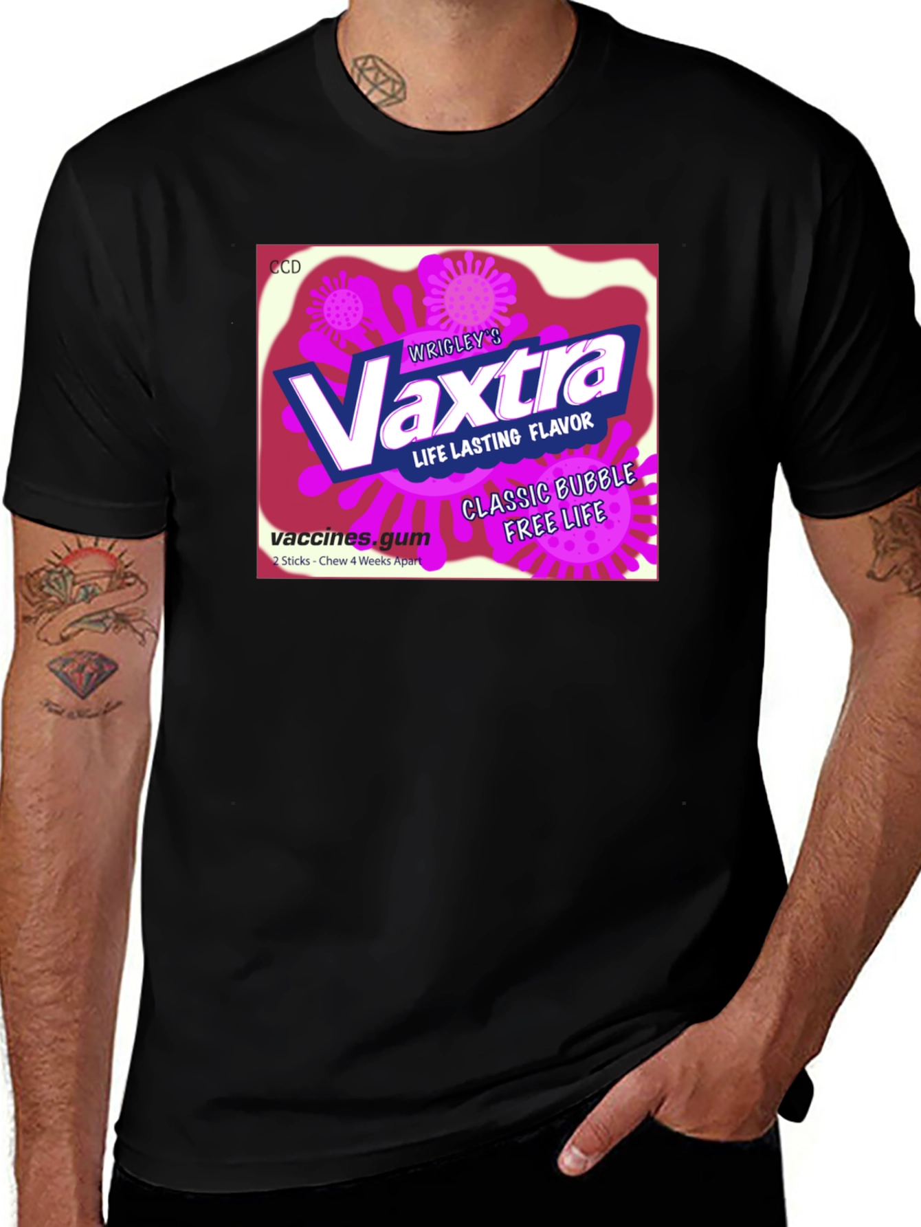 Vaxtra Gum T-Shirt - Funny Vaccine Design