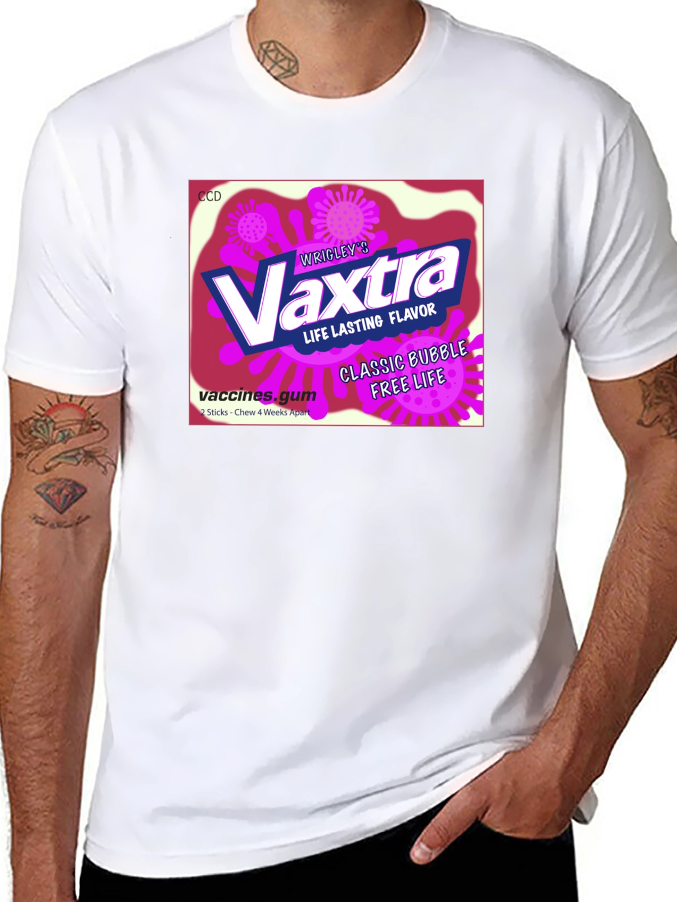 Vaxtra Gum T-Shirt - Funny Vaccine Design