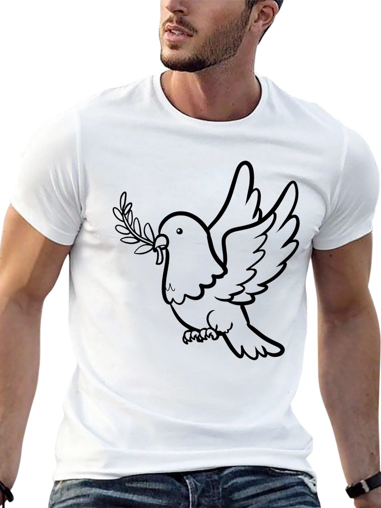 Peace Dove Graphic Tee - Black T-Shirt