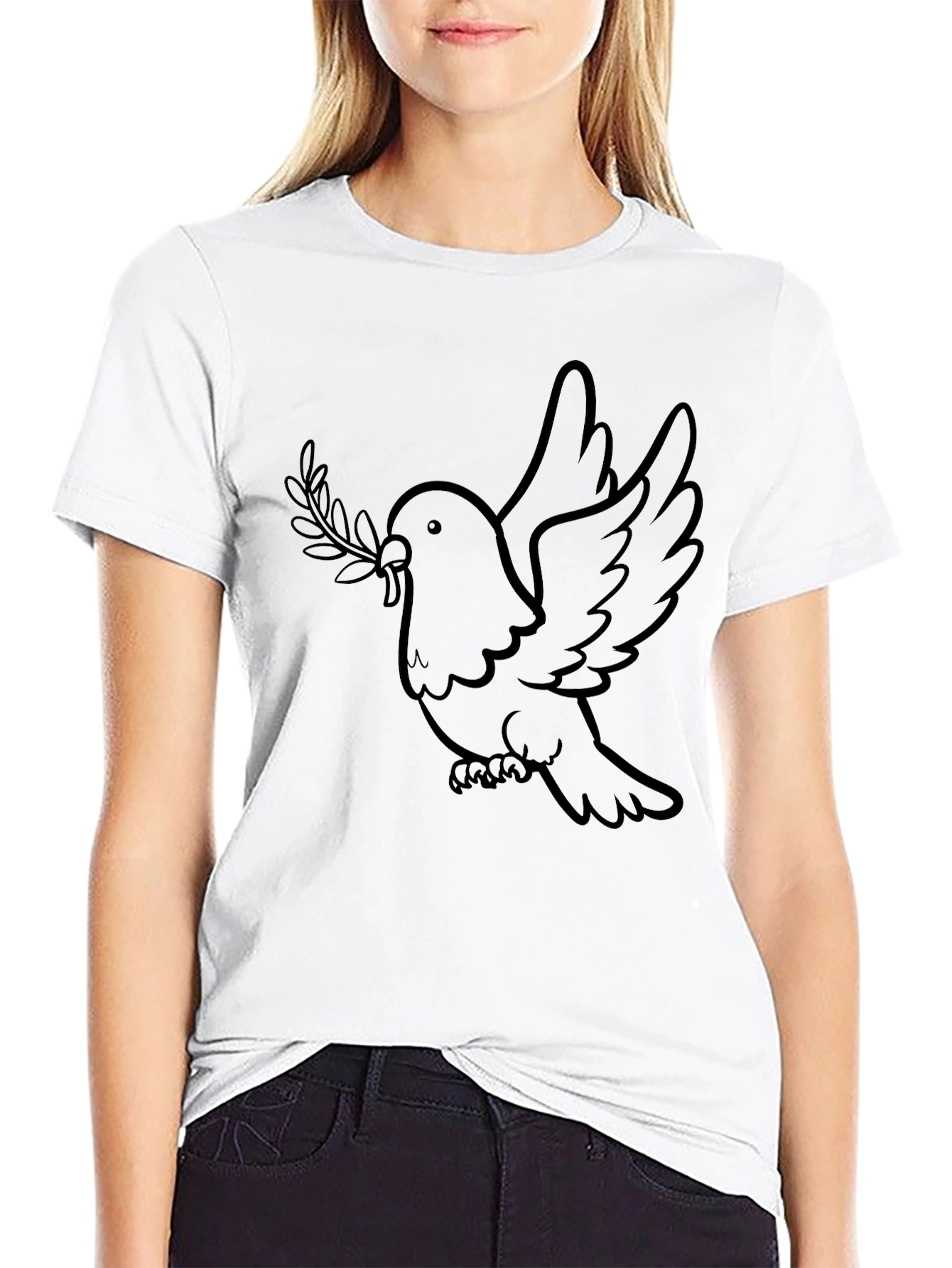 Peace Dove Graphic Tee - Black T-Shirt