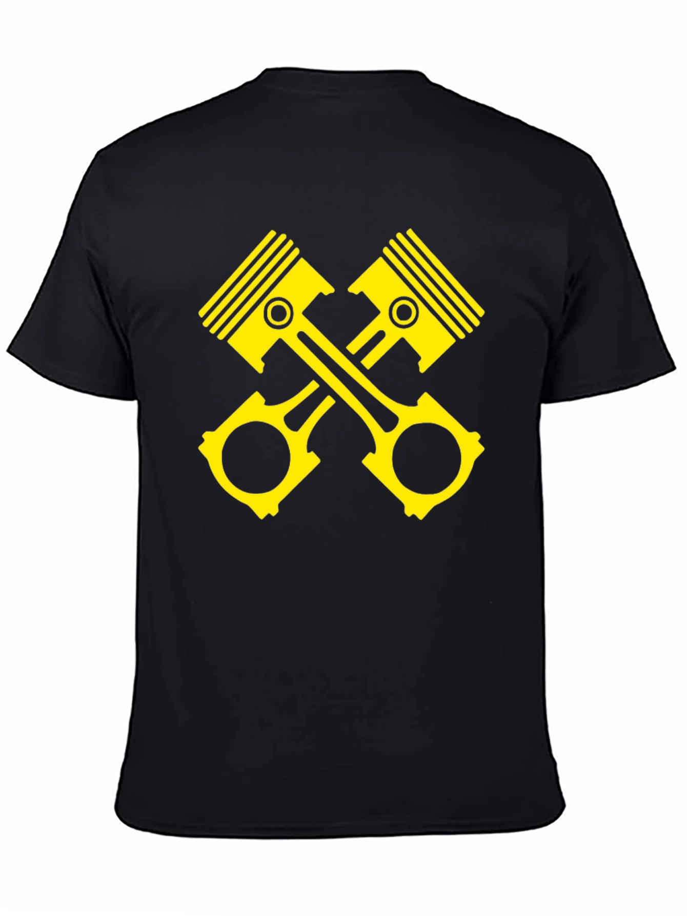 Piston Cross Black T-Shirt - Automotive Enthusiast
