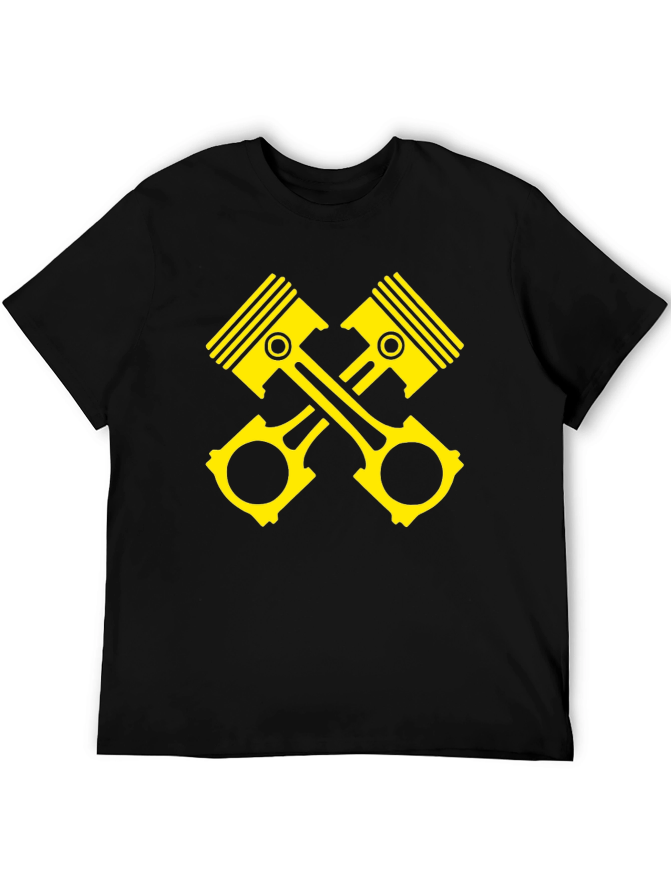Piston Cross Black T-Shirt - Automotive Enthusiast