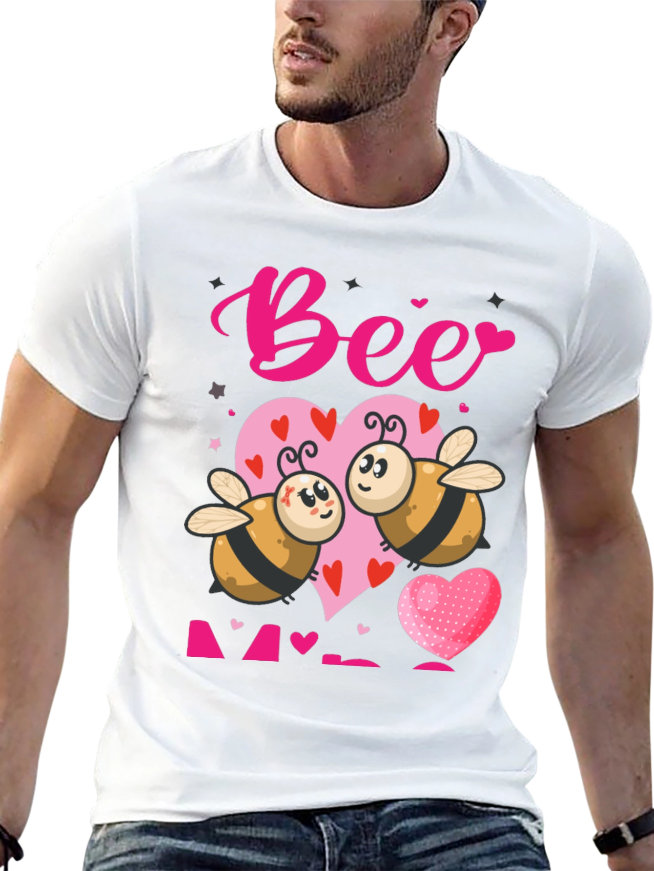 Bee Mine Valentines T-Shirt - Cute Cartoon Bees