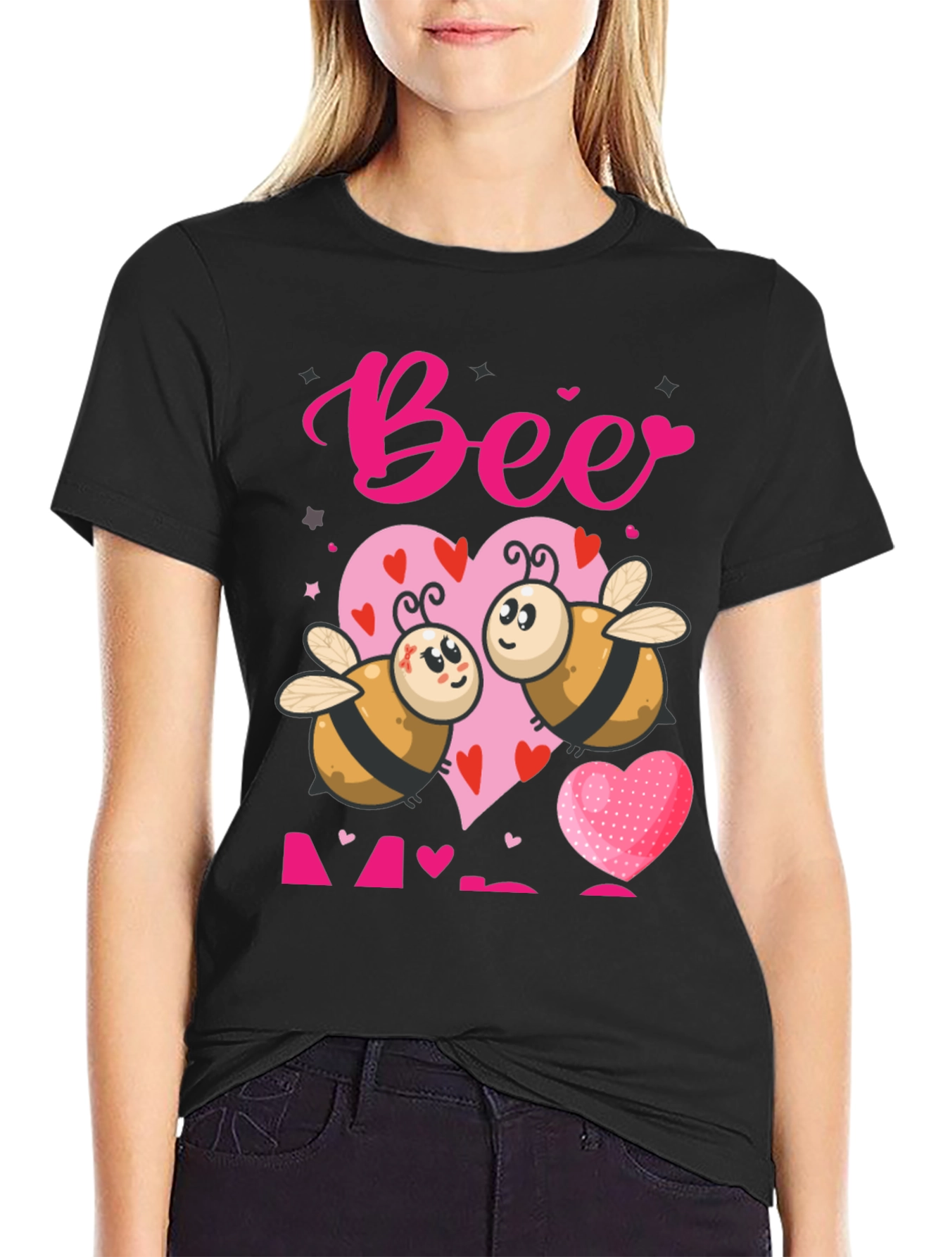 Bee Mine Valentines T-Shirt - Cute Cartoon Bees