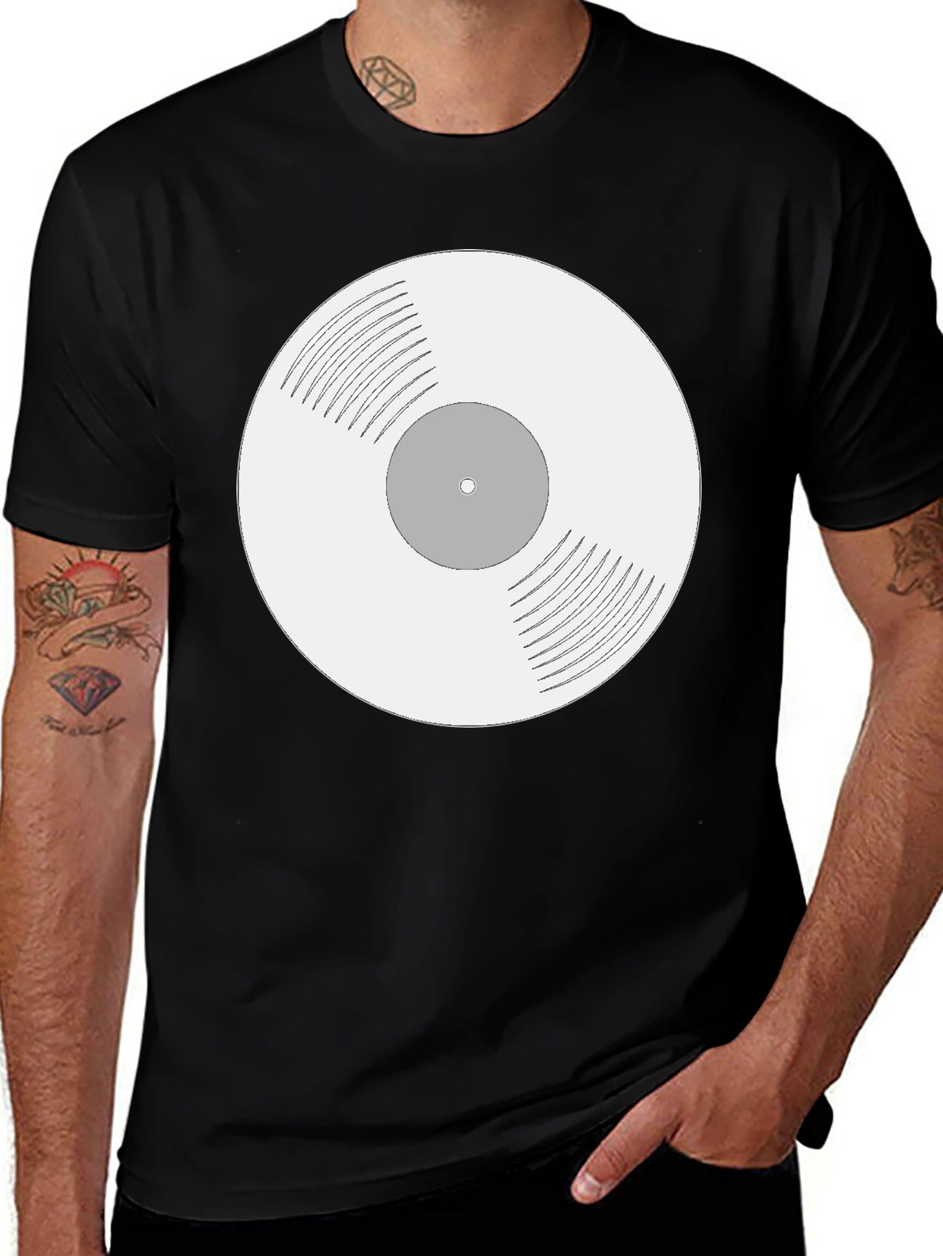 Retro Vinyl Record Graphic T-Shirt