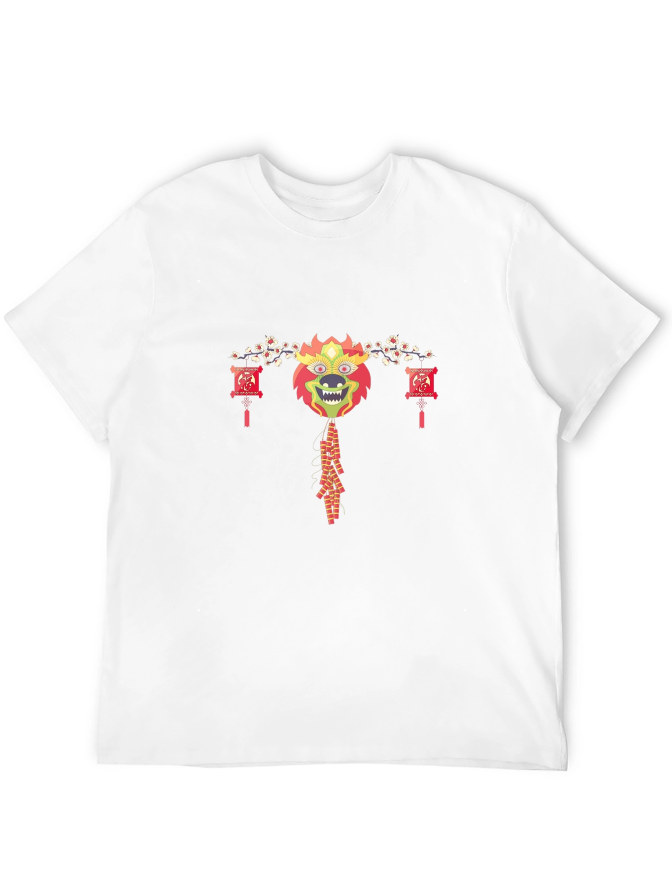 Chinese New Year Dragon Graphic Black T-Shirt