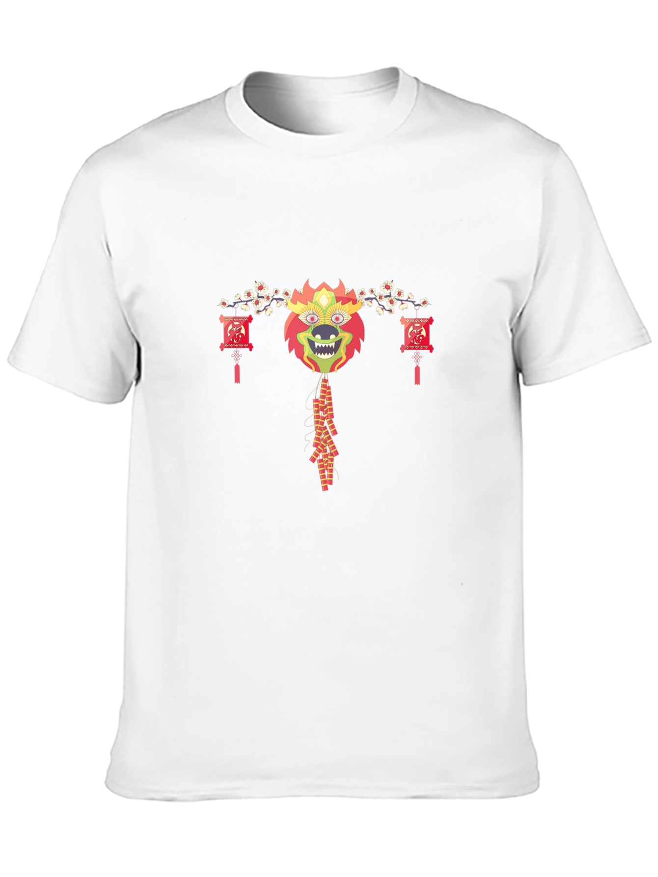 Chinese New Year Dragon Graphic Black T-Shirt