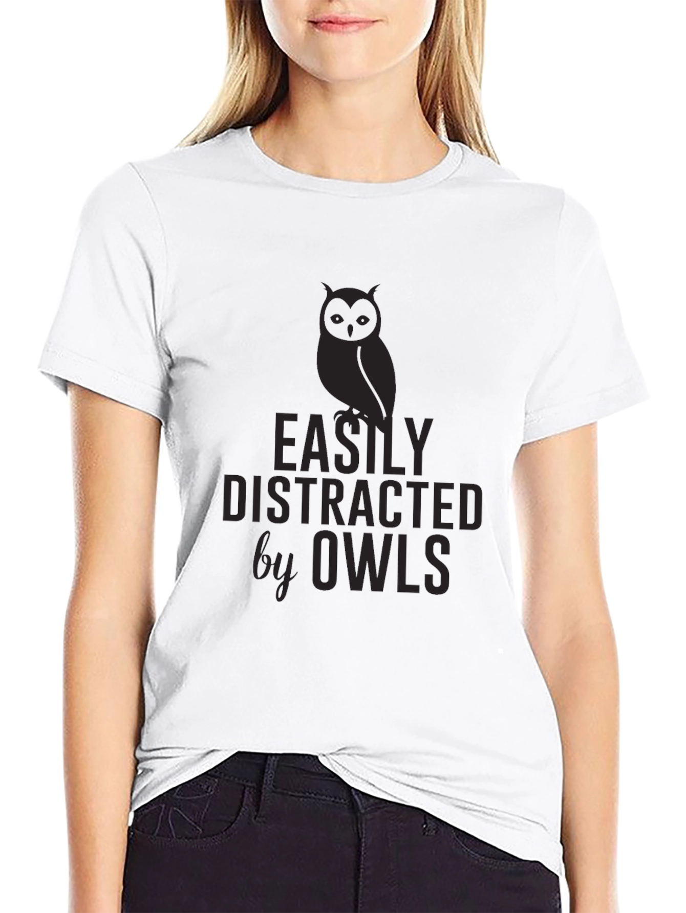 Easily Distracted By Owls Graphic T-Shirt