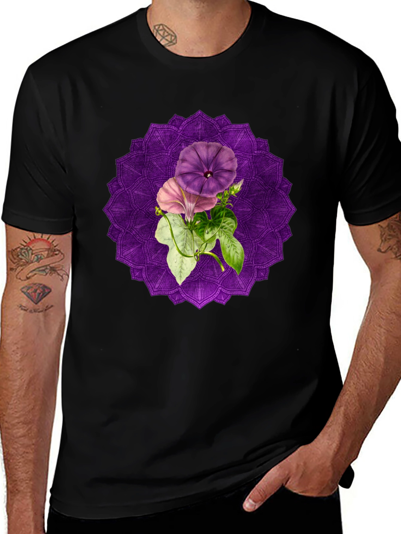 Floral Mandala Graphic Tee - Stylish Comfort