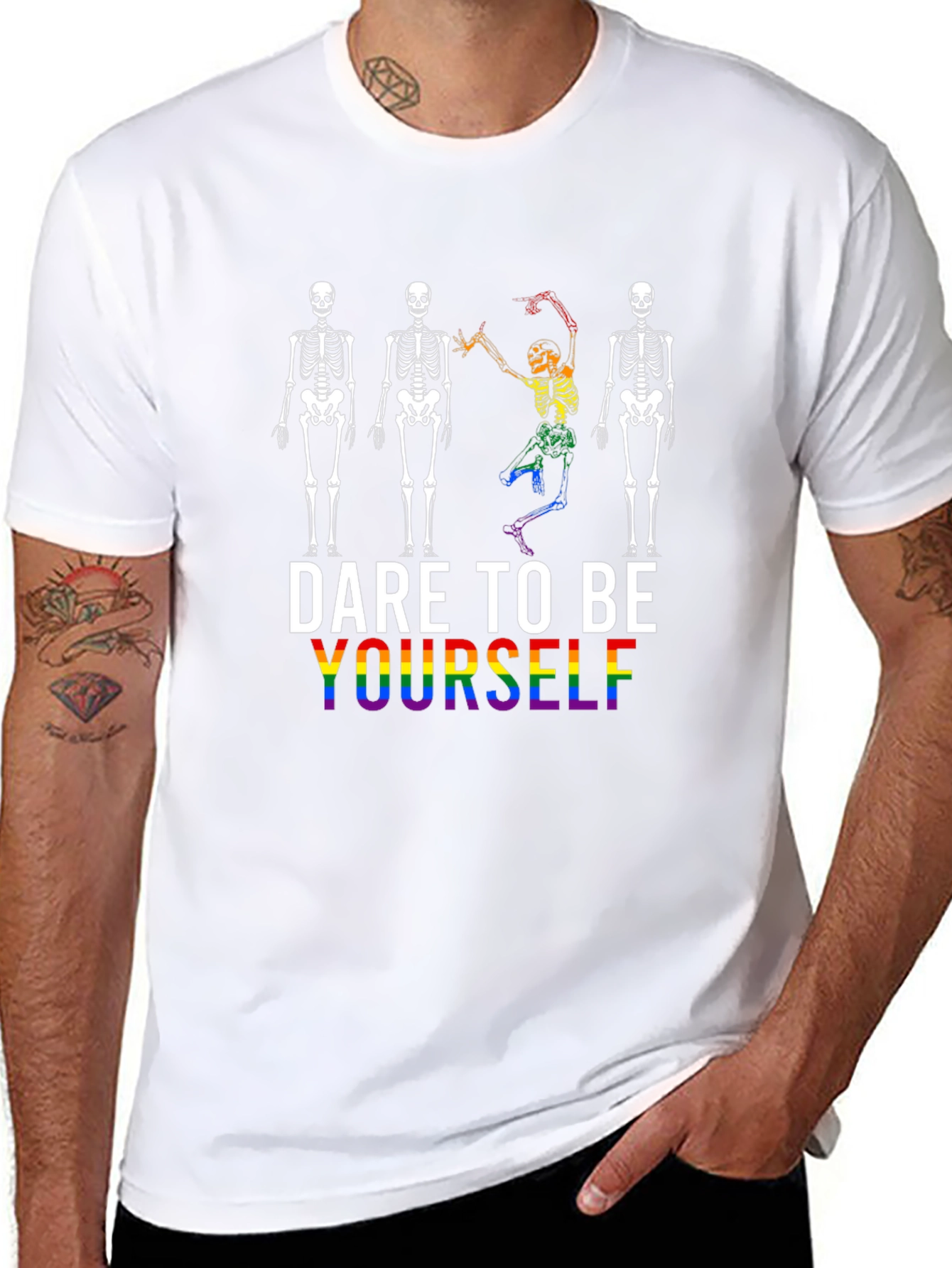 Dare To Be Yourself Skeleton Pride T-Shirt