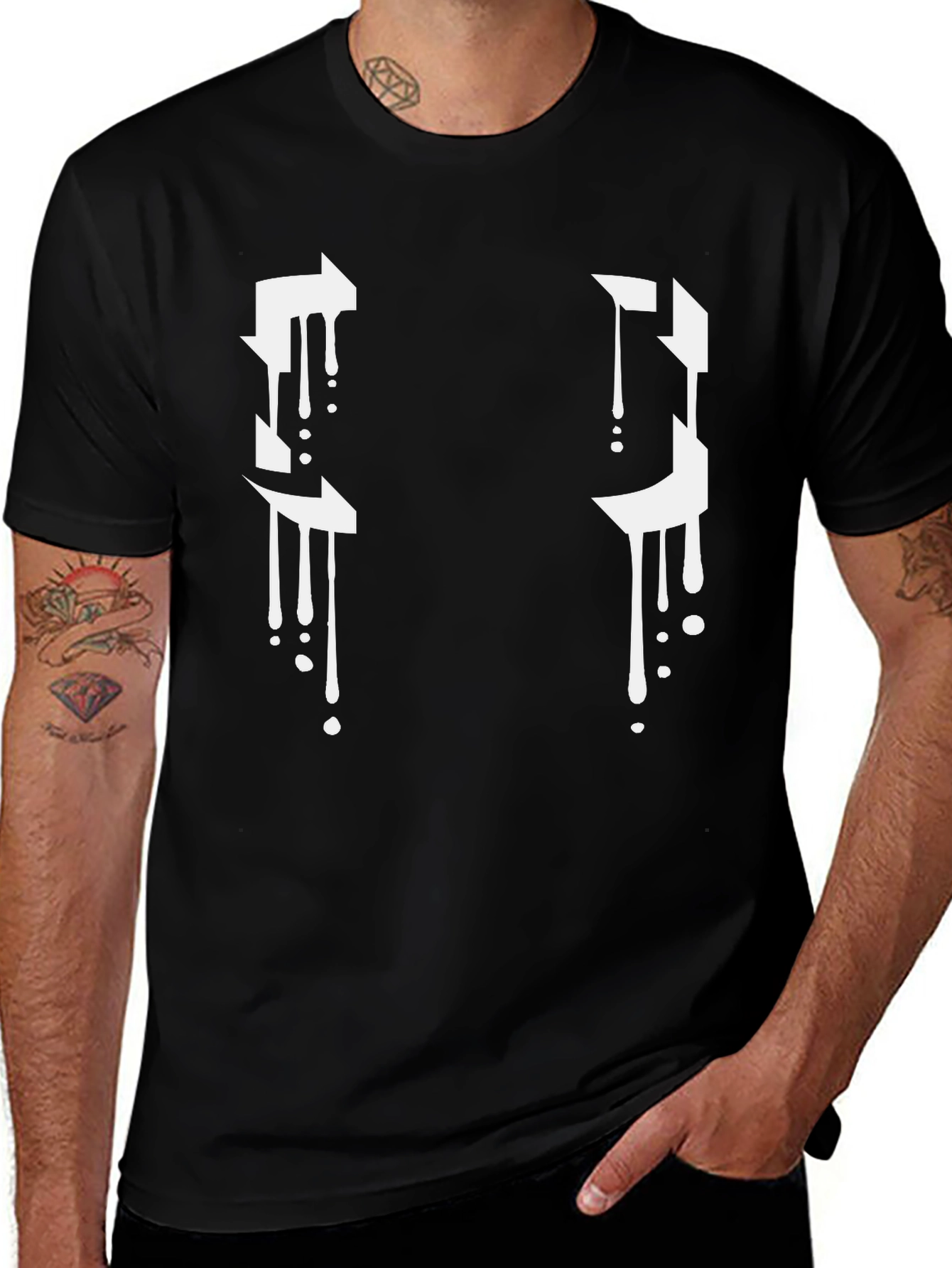 Abstract Drip Graphic T-Shirt - Modern Streetwear