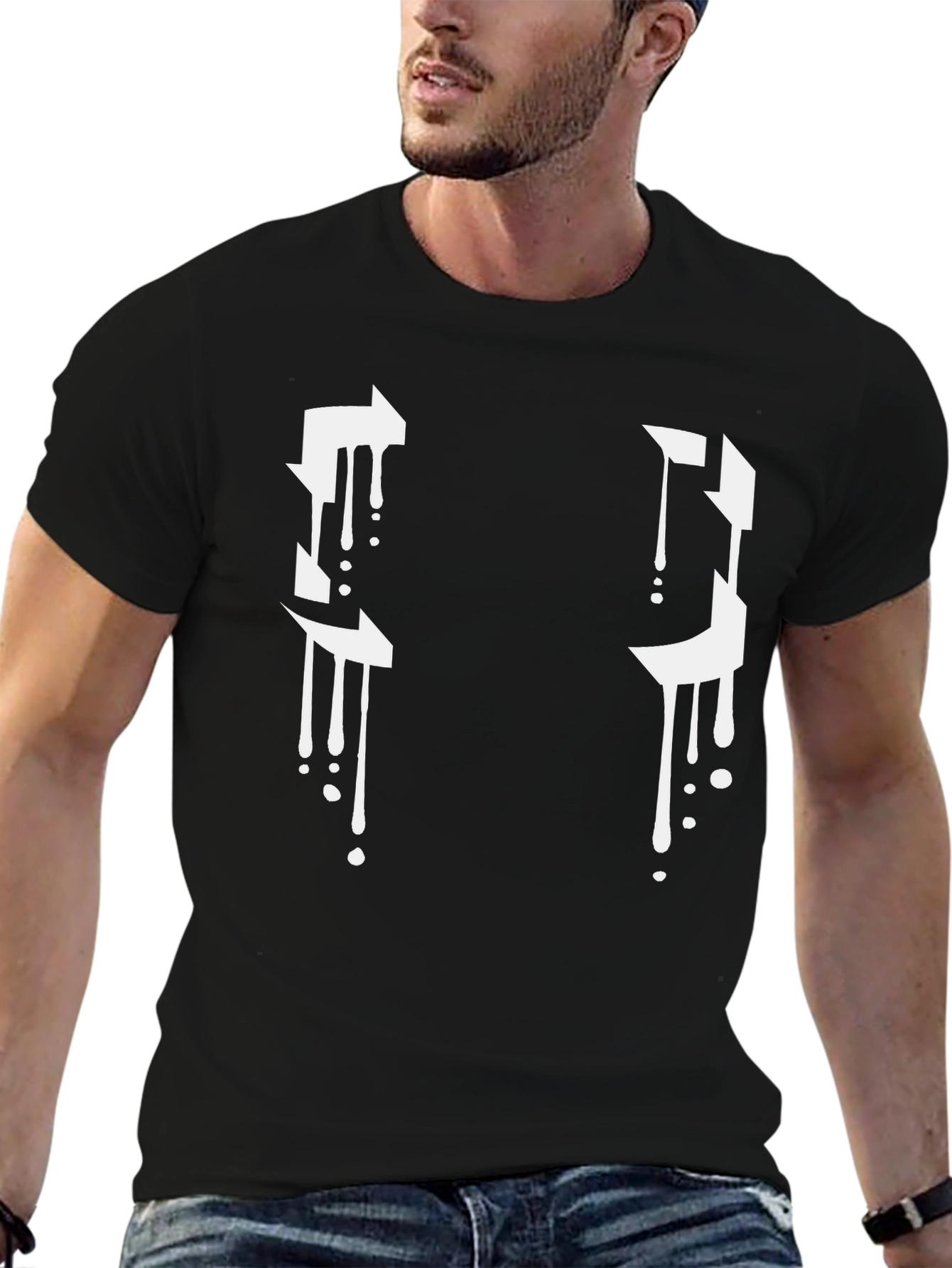 Abstract Drip Graphic T-Shirt - Modern Streetwear